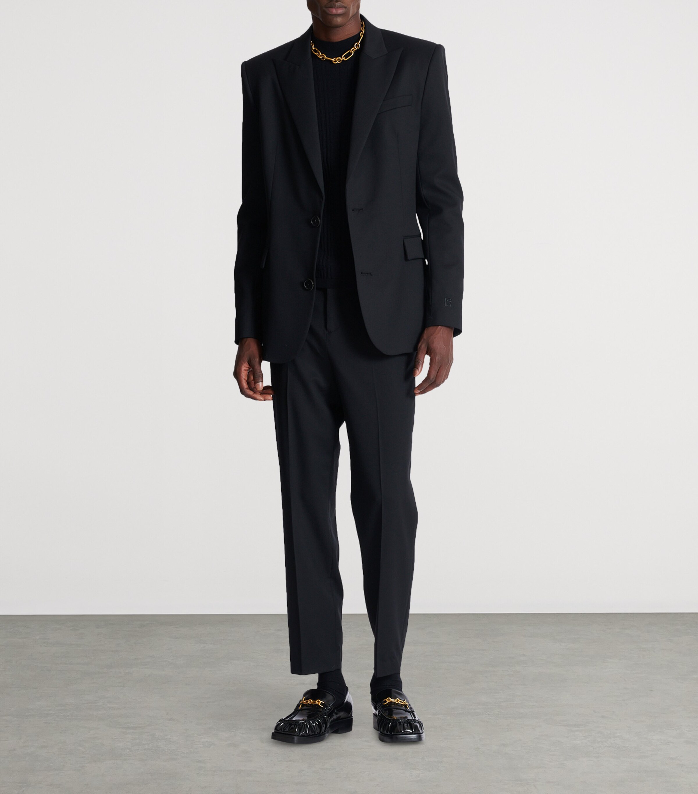 Wool Single-Breasted Blazer 0PA NOIR Image 5