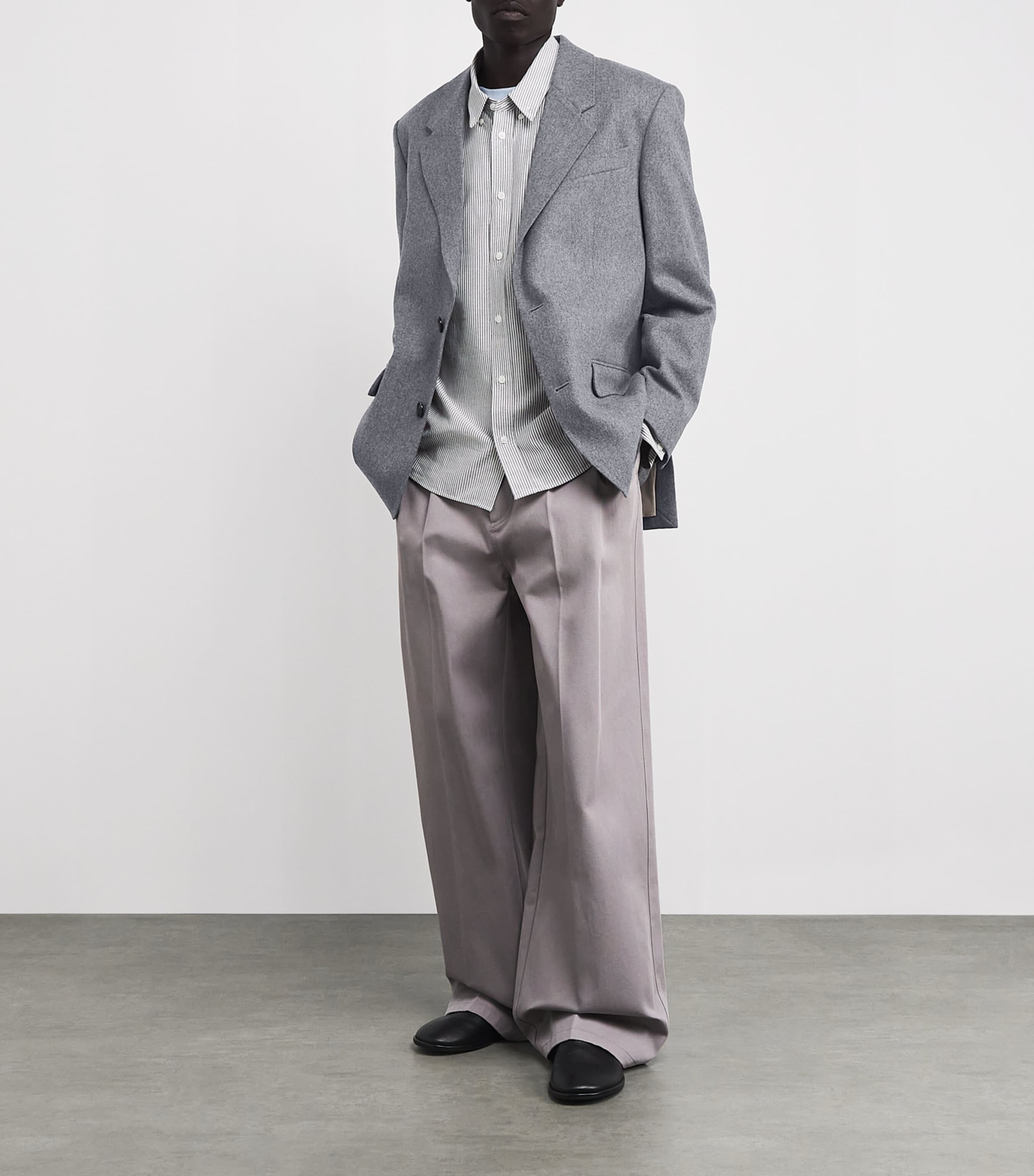 Wool Oversized Blazer 050 - GRIS Image 2