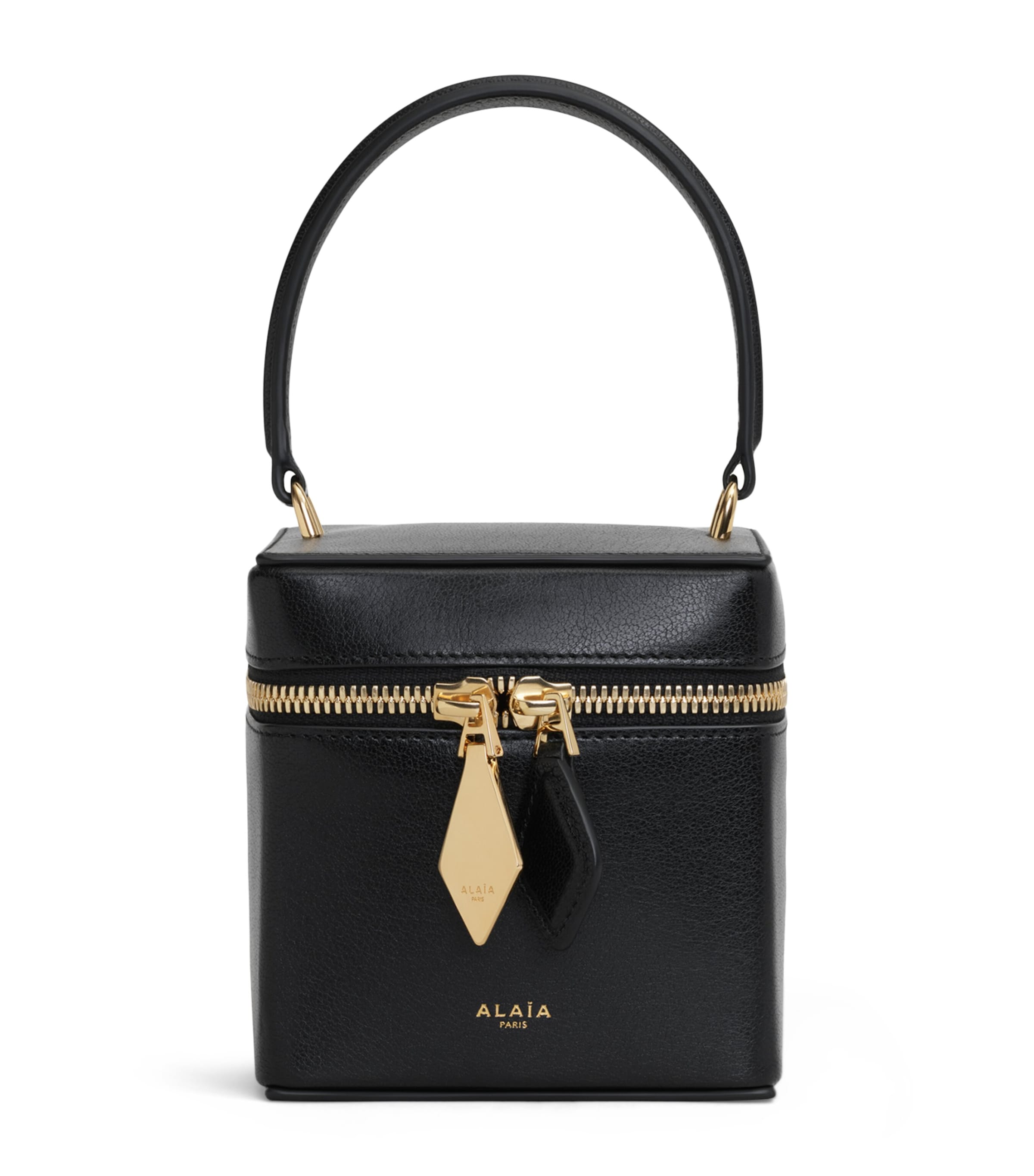 ALAÏA LEATHER CUBE VANITY BAG