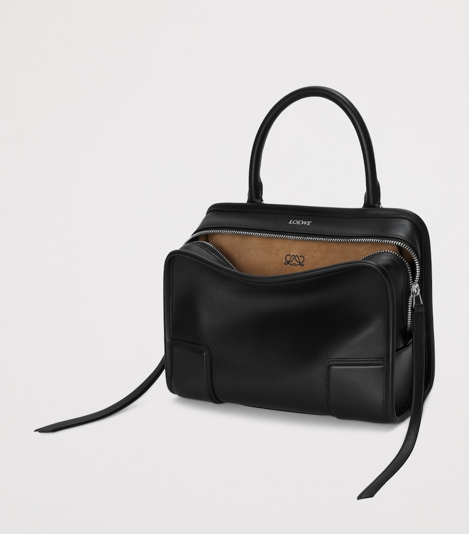 LOEWE Small Leather Amazona 180 Top-Handle Bag Black Image 3