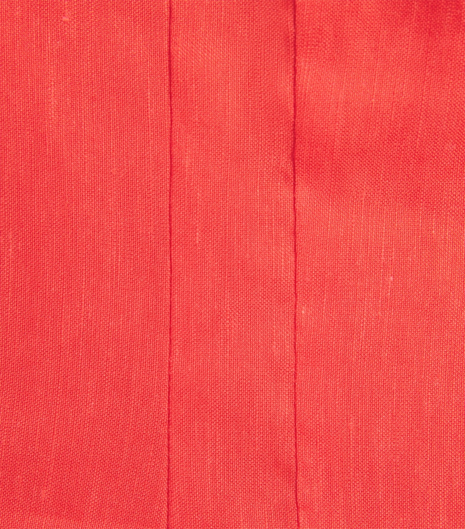 SIR. Womens Linen-Blend Elodie Mini Dress Poppy Image 6