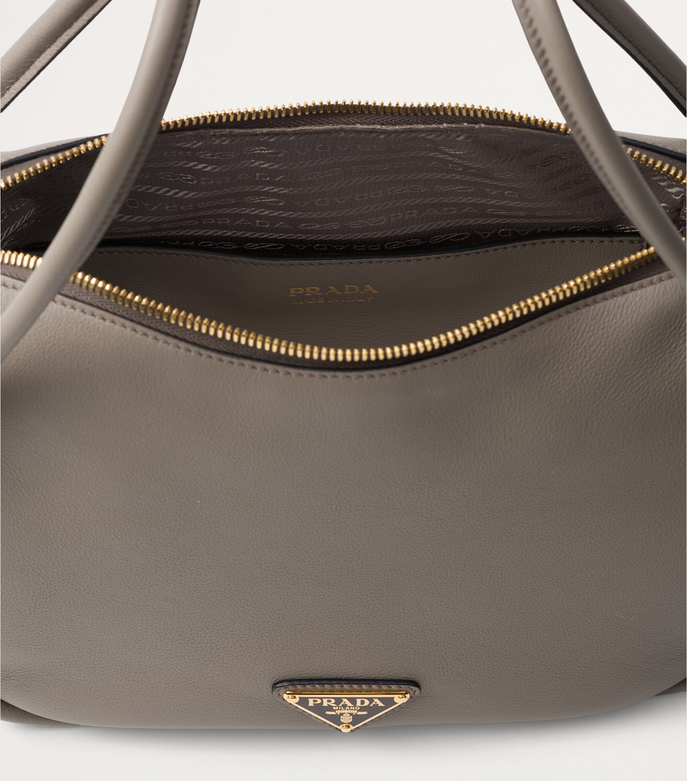 Leather Triangle Top-Handle Bag F03AN Image 7