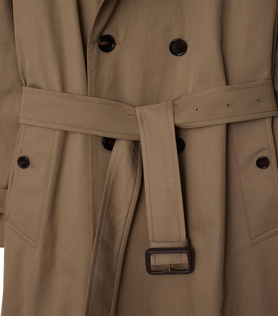 Long Gabardine Chestwood Trench Coat CLAY BROWN Image 6