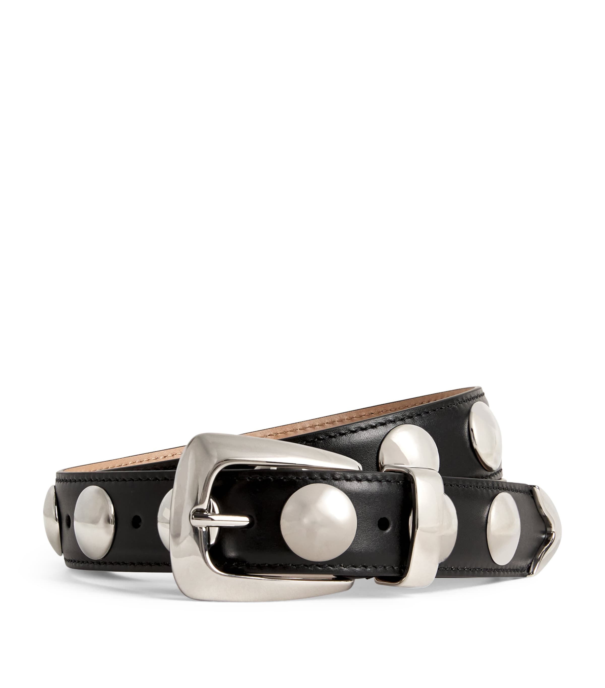 【関税込み】KHAITE ベージュ Benny スタッズベルト KHAITE: トープ Benny スタッズ ベルト | SSENSE 日本