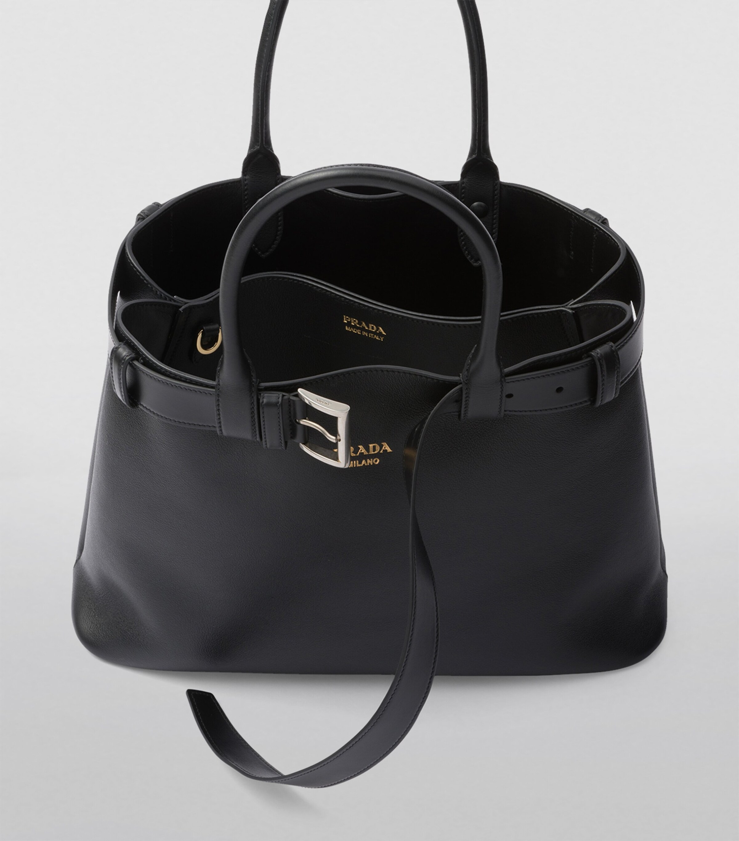 Large Leather Buckle Tote Bag F0002 Image 4