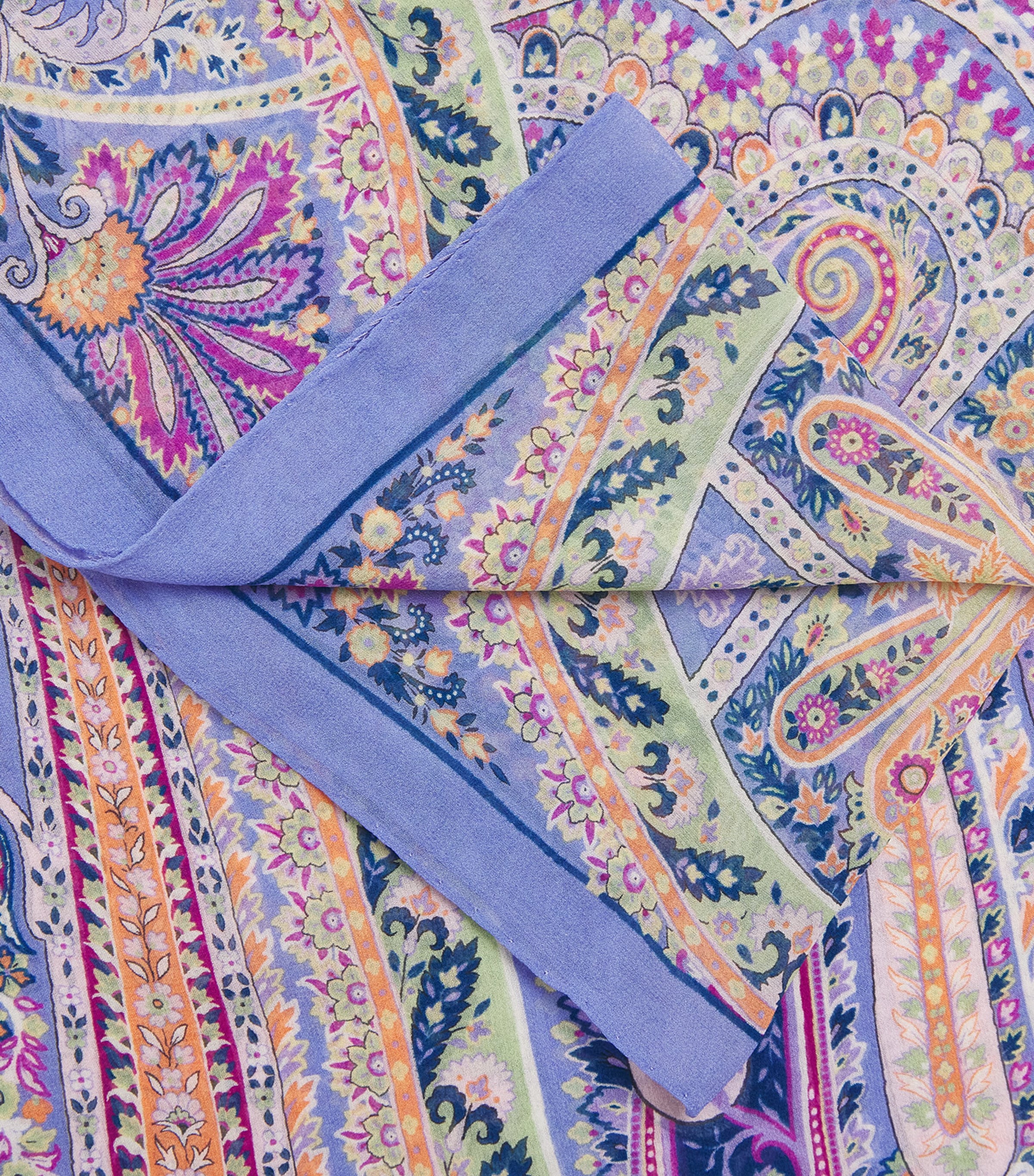 Etro Silk Paisley Scarf Gray Image 4