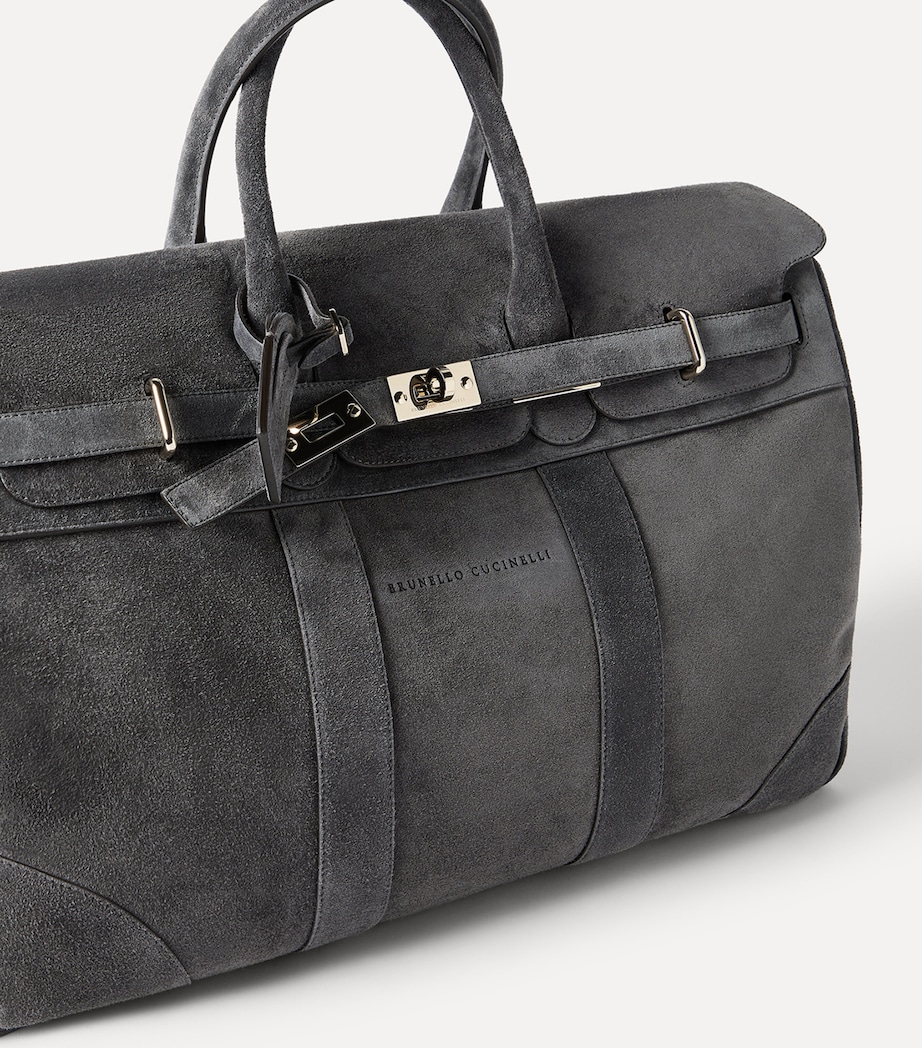 Brunello Cucinelli Suede Country Holdall Image 6