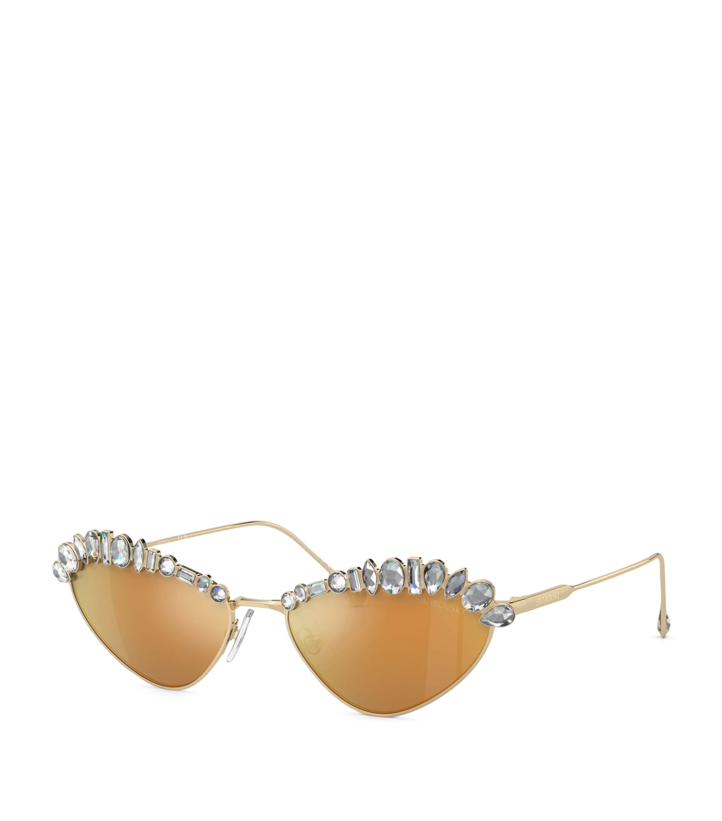 Crystal-Embellished Cat-Eye Sunglasses 40137P Image 2