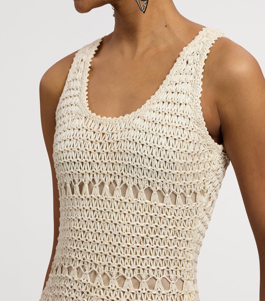 Ralph Lauren Collection Womens Cotton Solana Midi Dress Natural Image 6