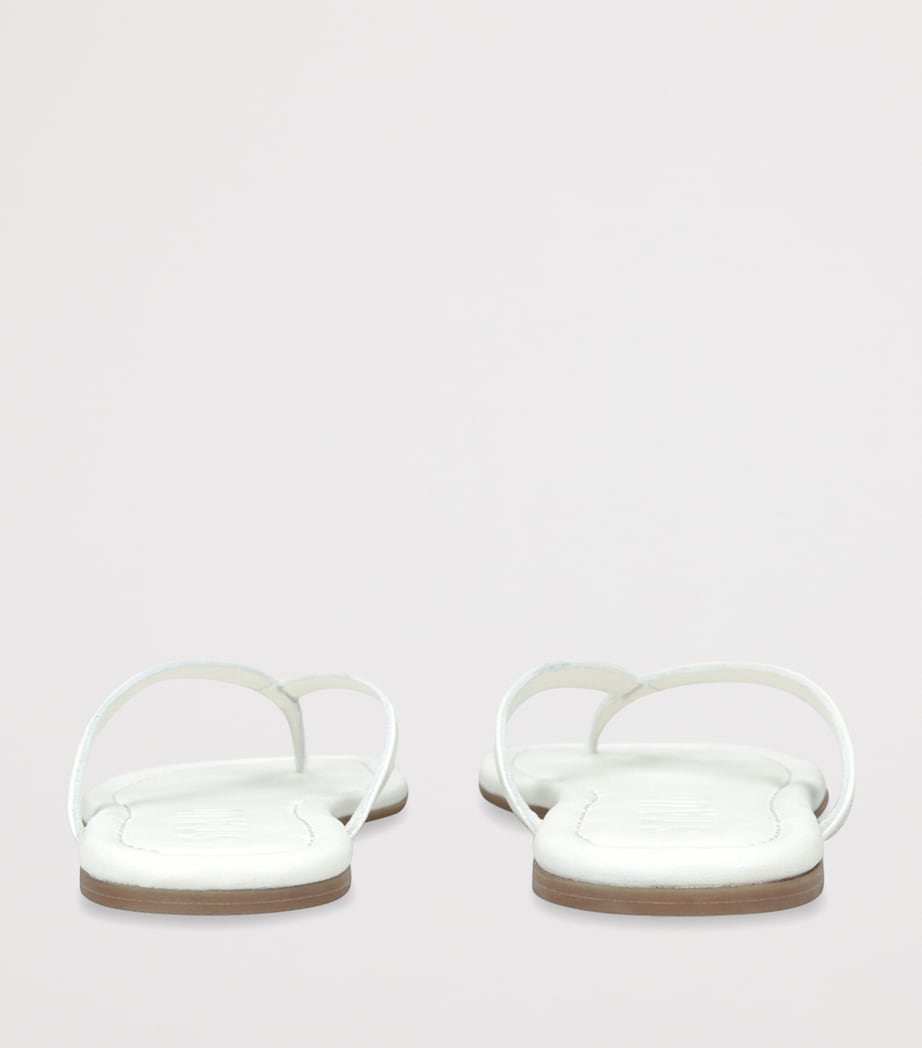 STAUD Leather Freja Flip Flops White Image 2