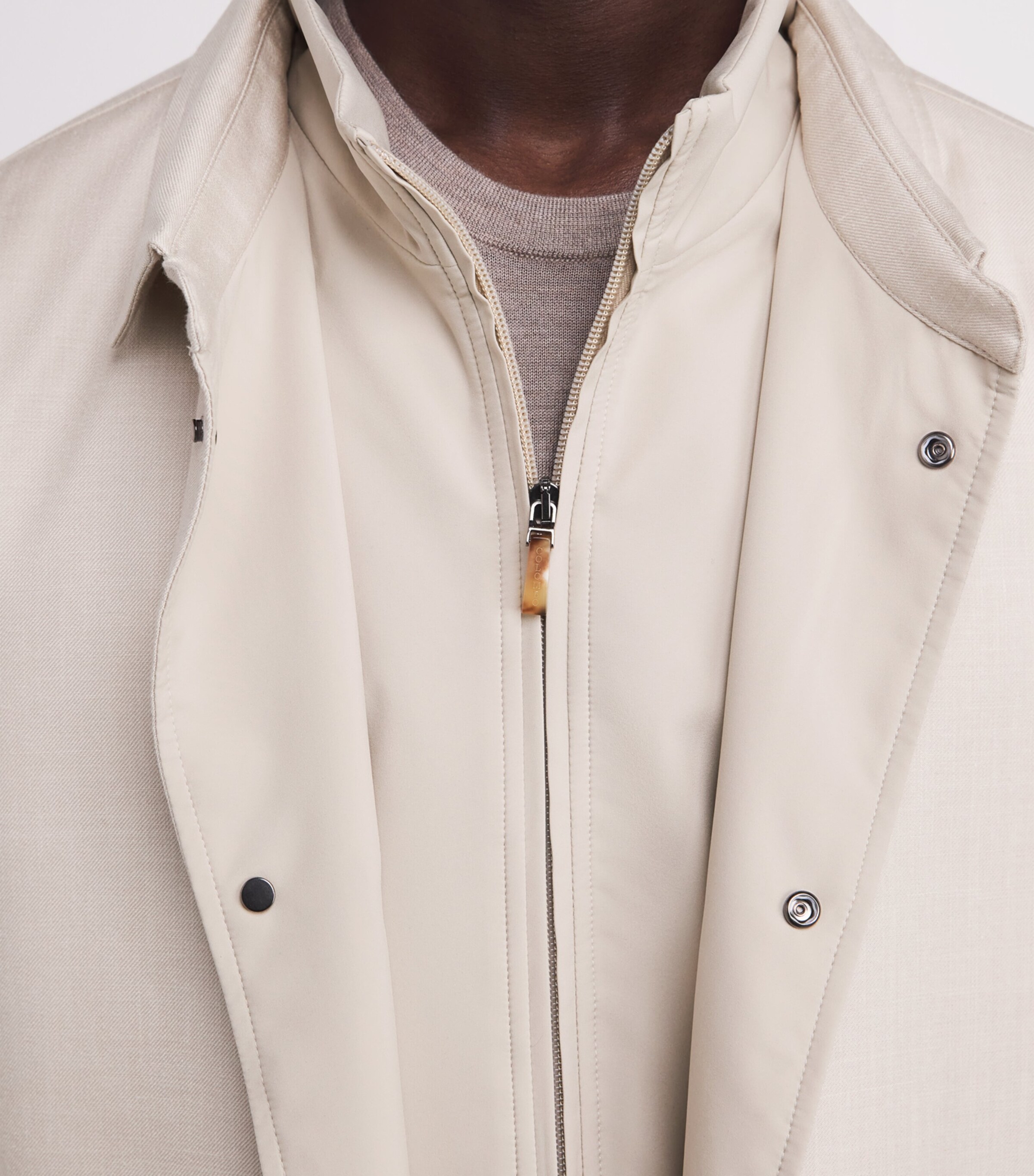 Cashmere-Blend Hybrid Jacket 82805 SAND Image 6