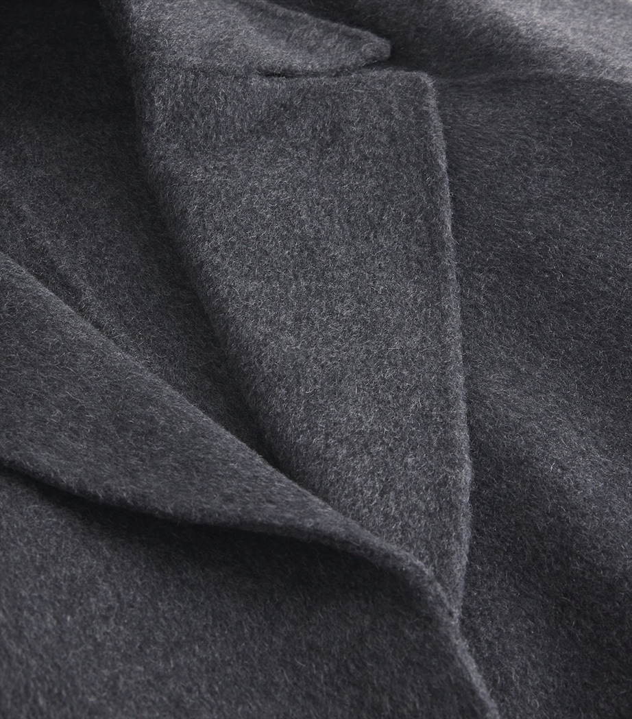 Wool-Blend Belted Coat BLACK GREY Image 5