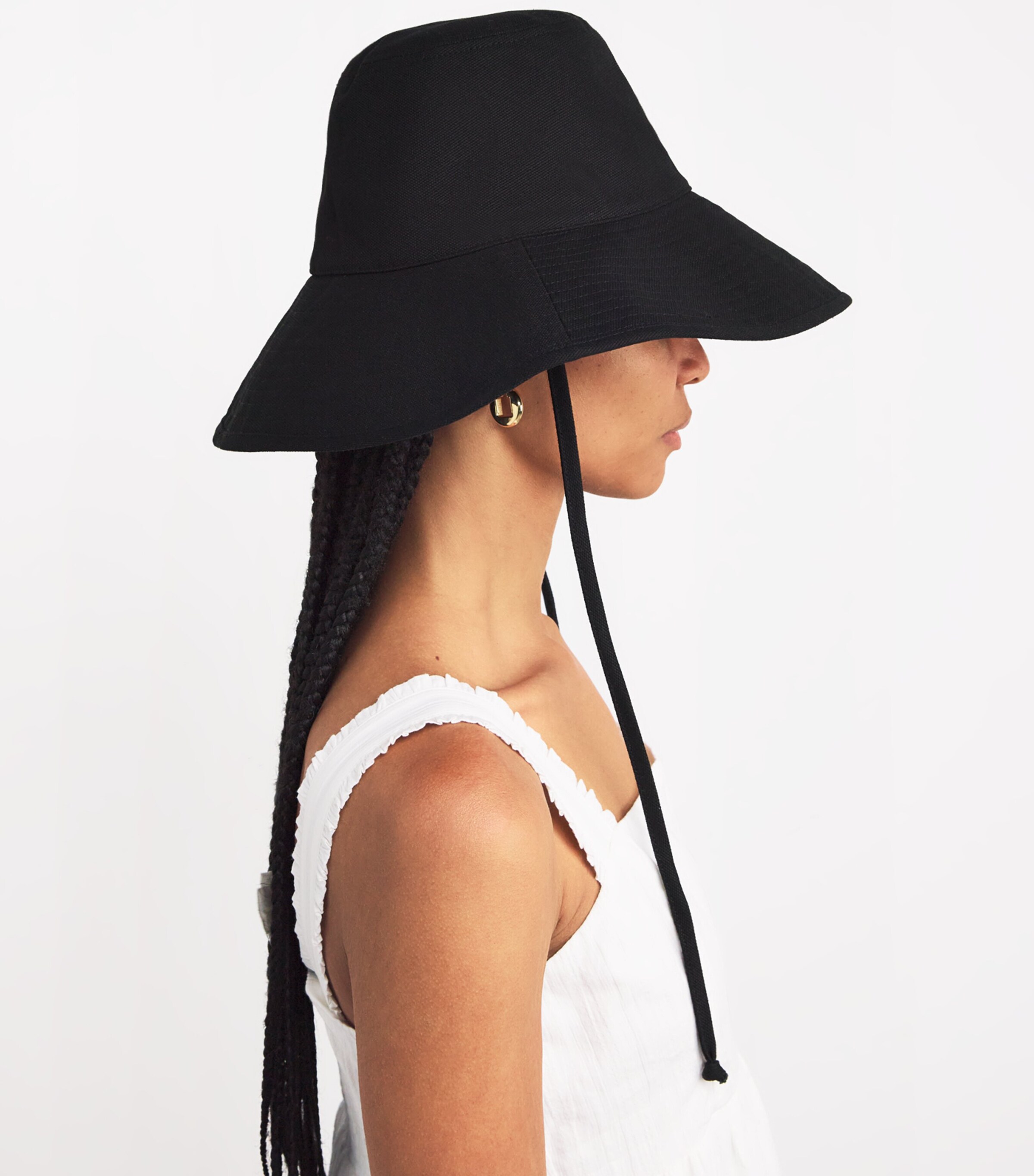 Cotton Holiday Bucket Hat BLACK Image 5