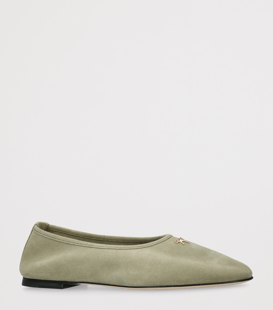 Dear Frances Suede Gala Ballet Flats Khaki Image 3