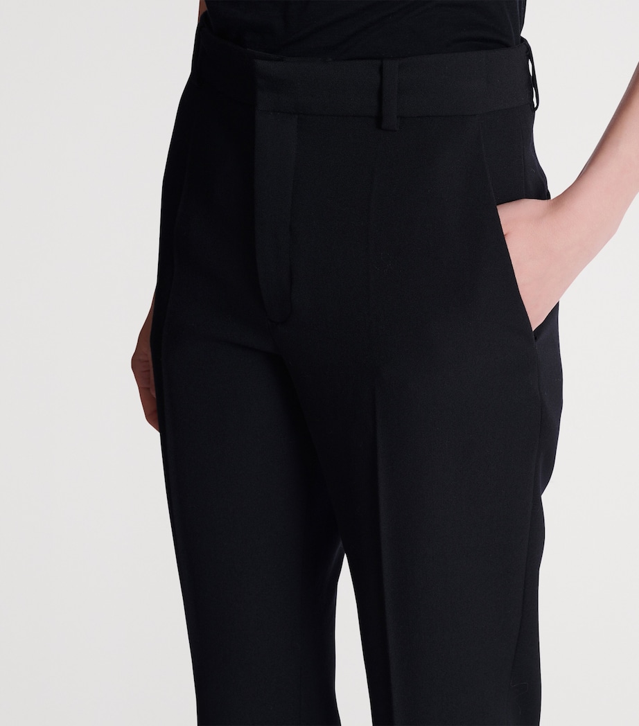 Virgin Wool Straight-Leg Trousers 0PA NOIR Image 6
