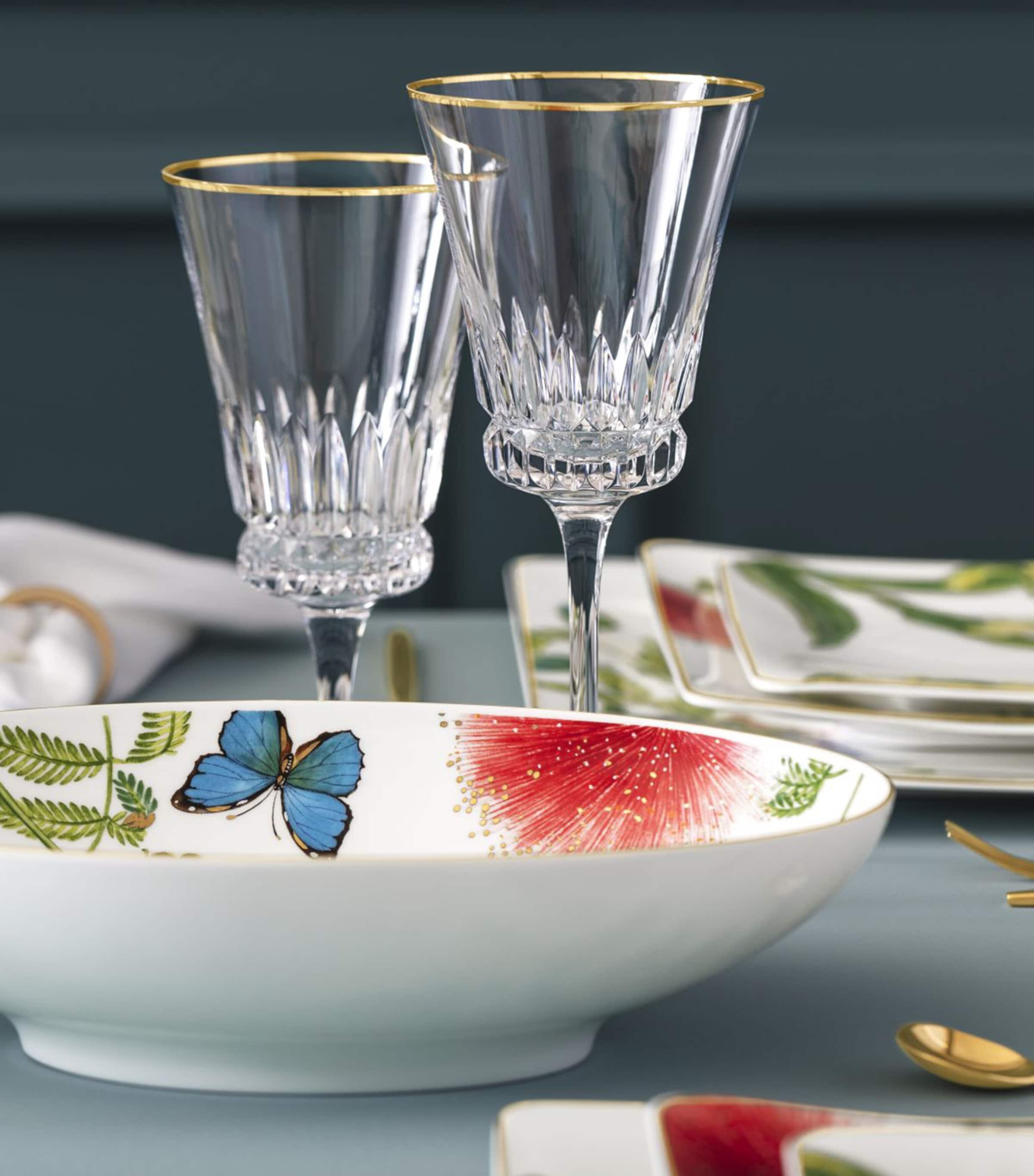 Set of 2 Grand Royal Gold White Wine Glasses (125ml) CLEAR Image 4