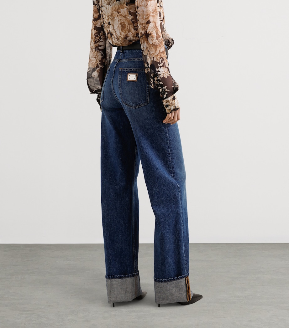 Cuffed High-Rise Jeans COMBINED COLOUR Image 3