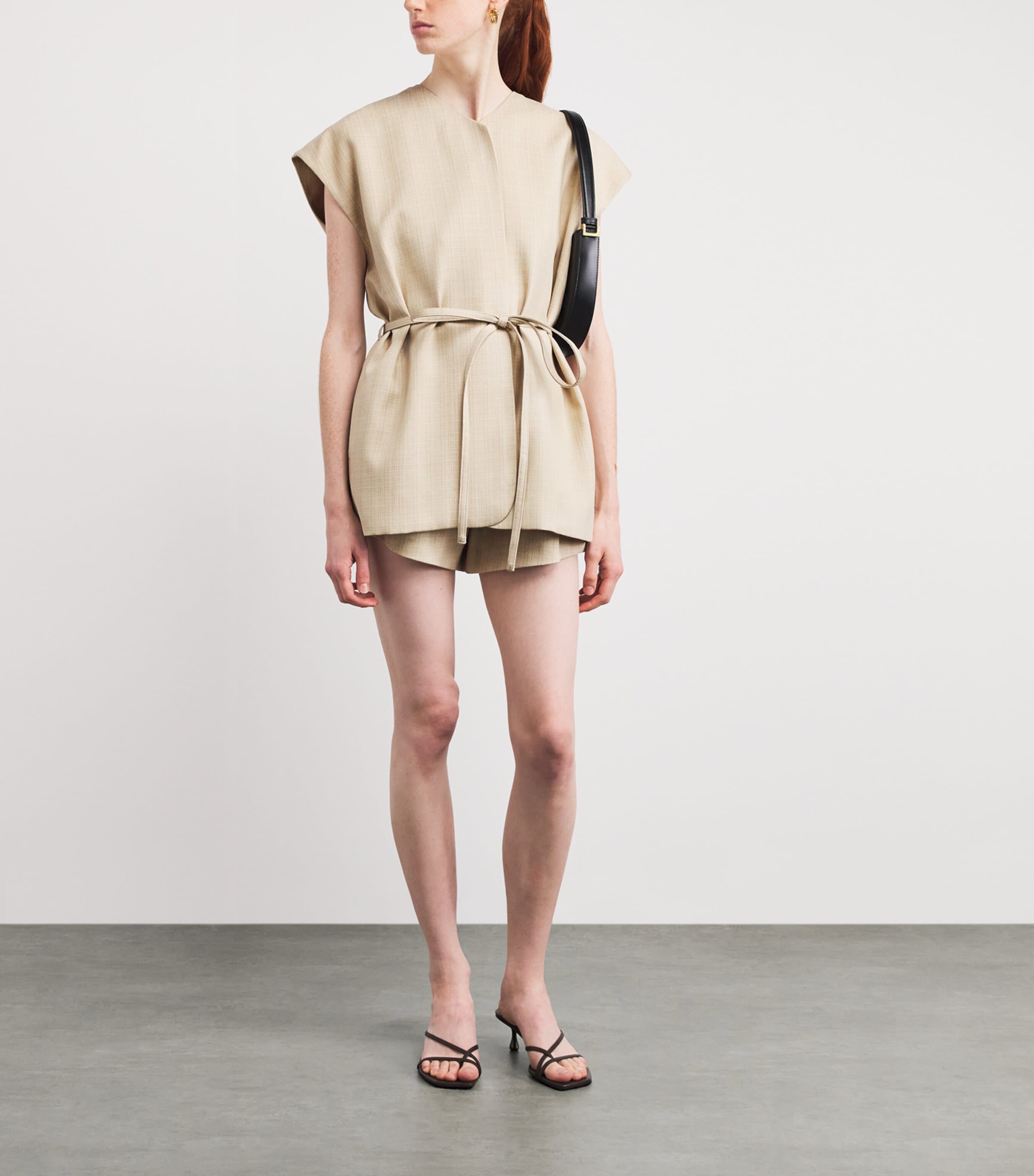 Noguchi Tie-Waist Vest M80 WHEAT Image 2