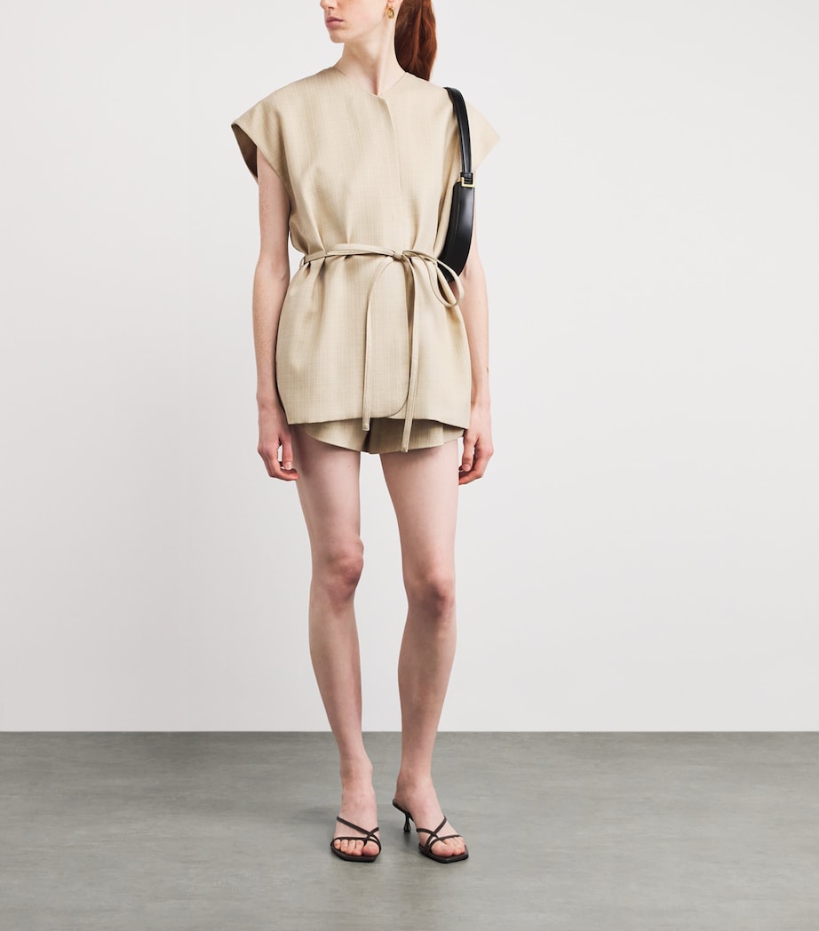 Noguchi Tie-Waist Vest M80 WHEAT Image 2