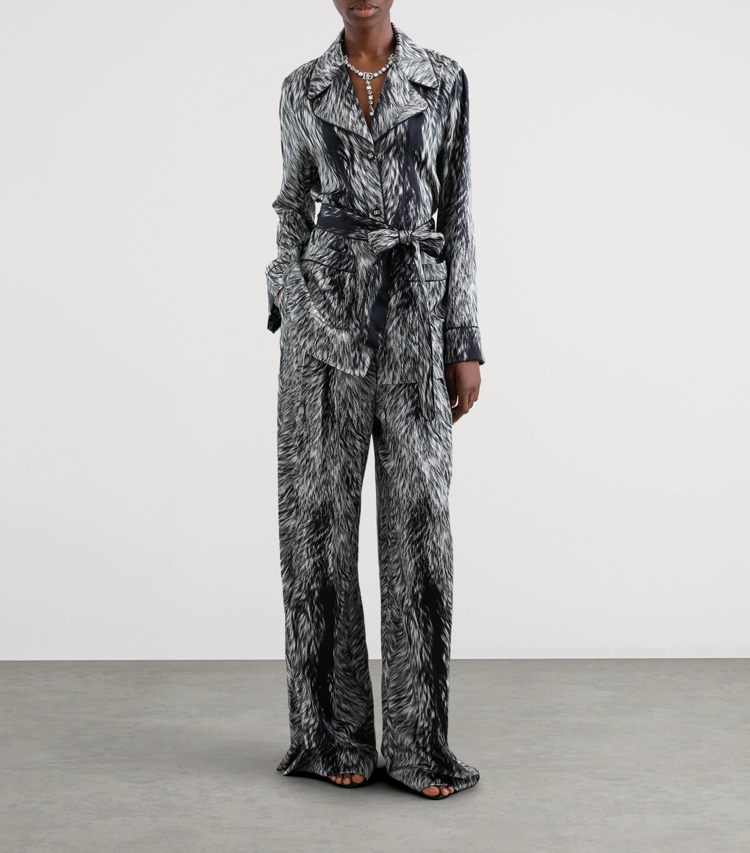 Silk-Blend Printed Trousers HI3VQ-PELLICCIA FDO. Image 2