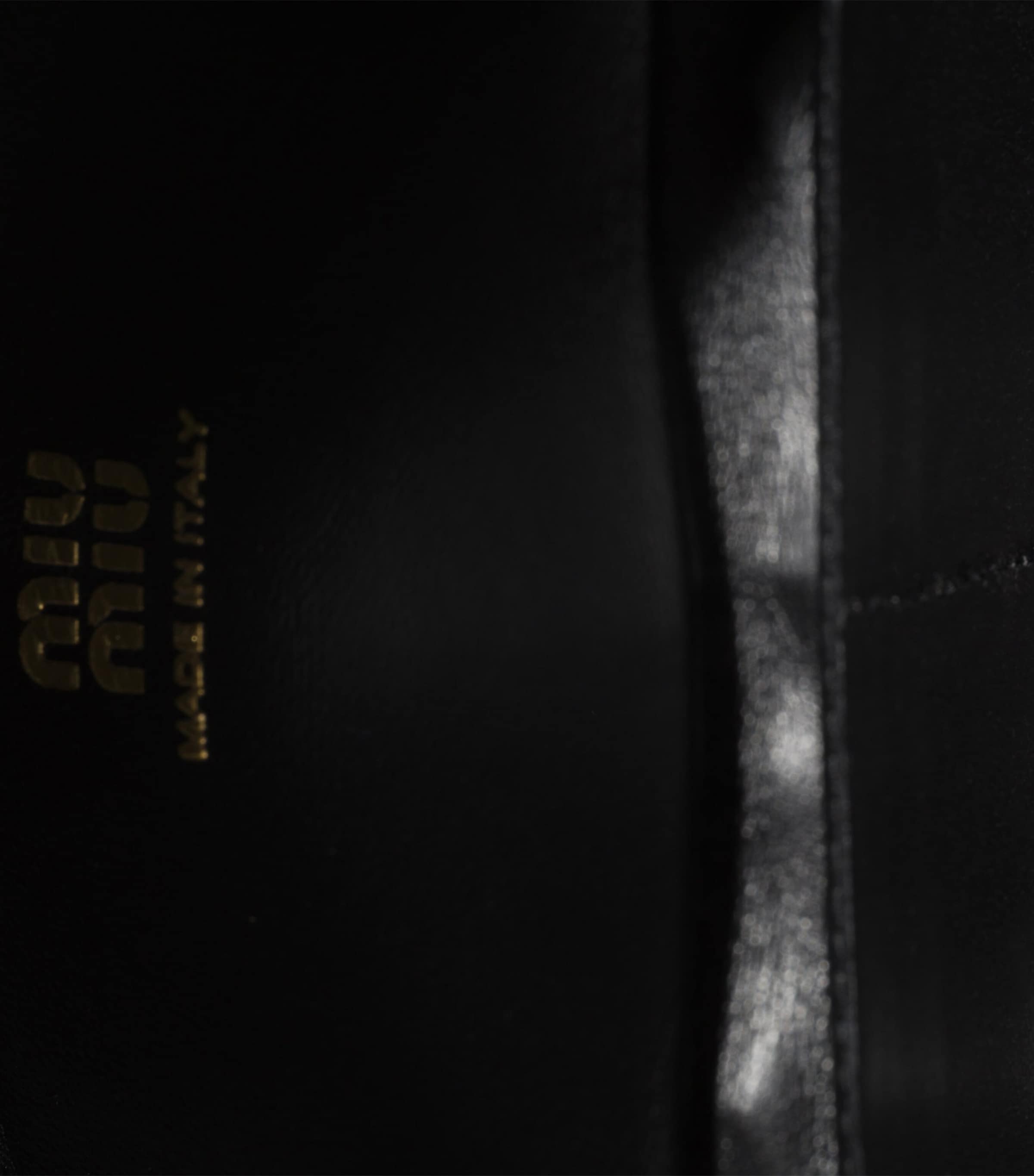 Miu Miu Leather Matelassé Chain Wallet Black Image 2
