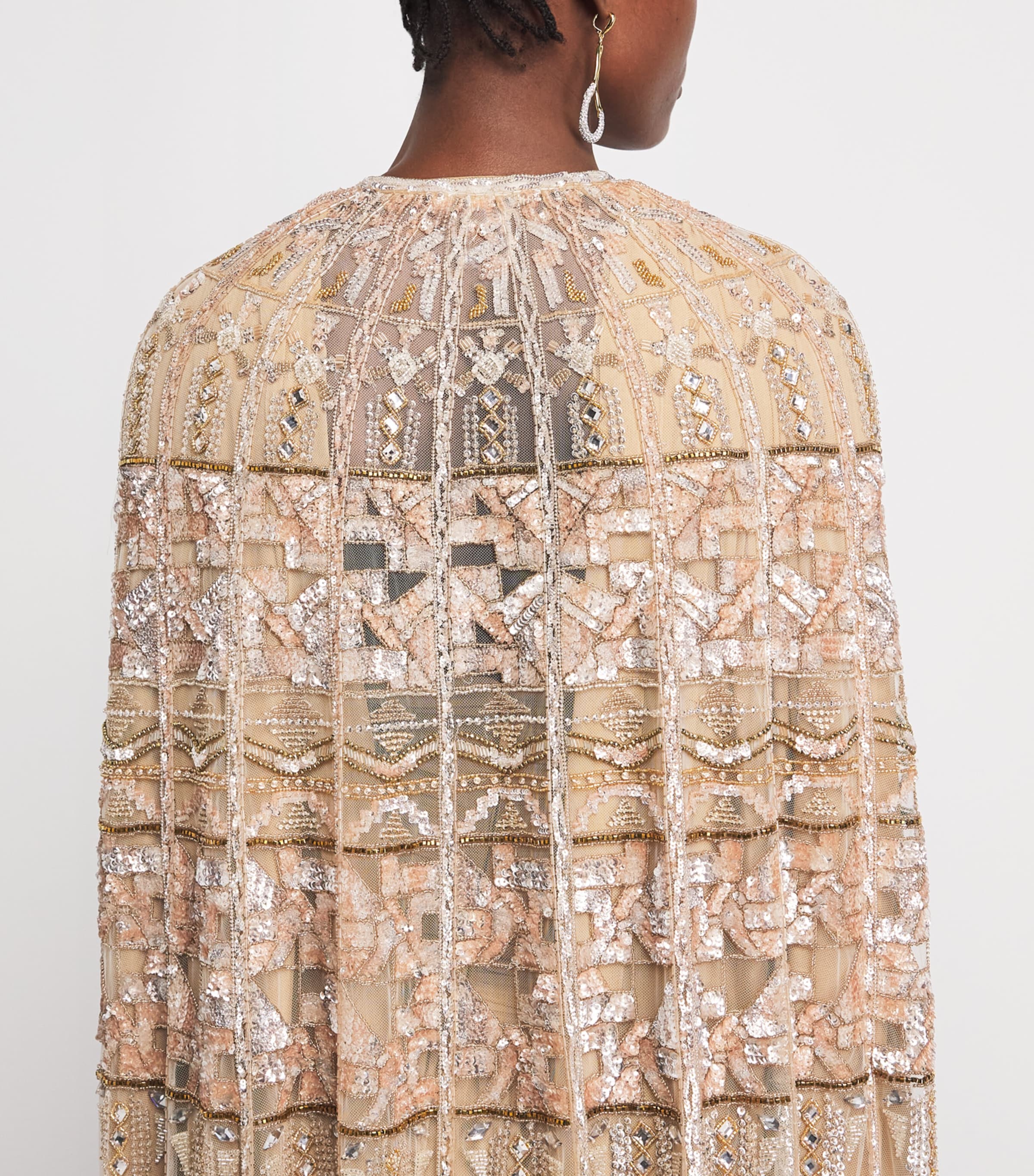 Zuhair Murad Womens Embellished Cape Angr/mlt Tmpl Image 5