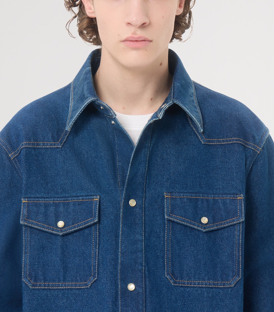 Valentino Mens Cotton Denim Shirt Image 7