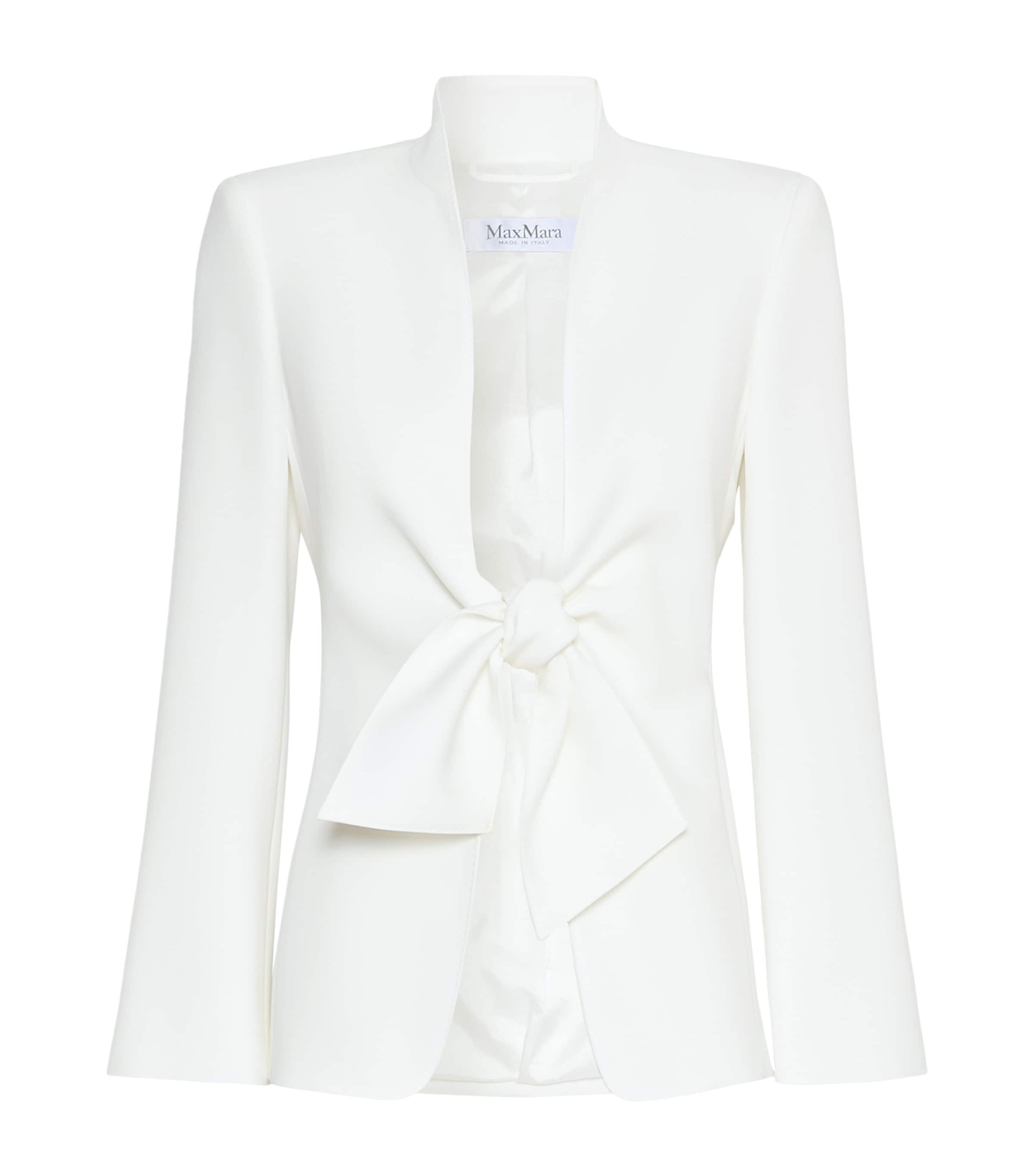 Max Mara Womens Sash-Tie Blazer White Image 1