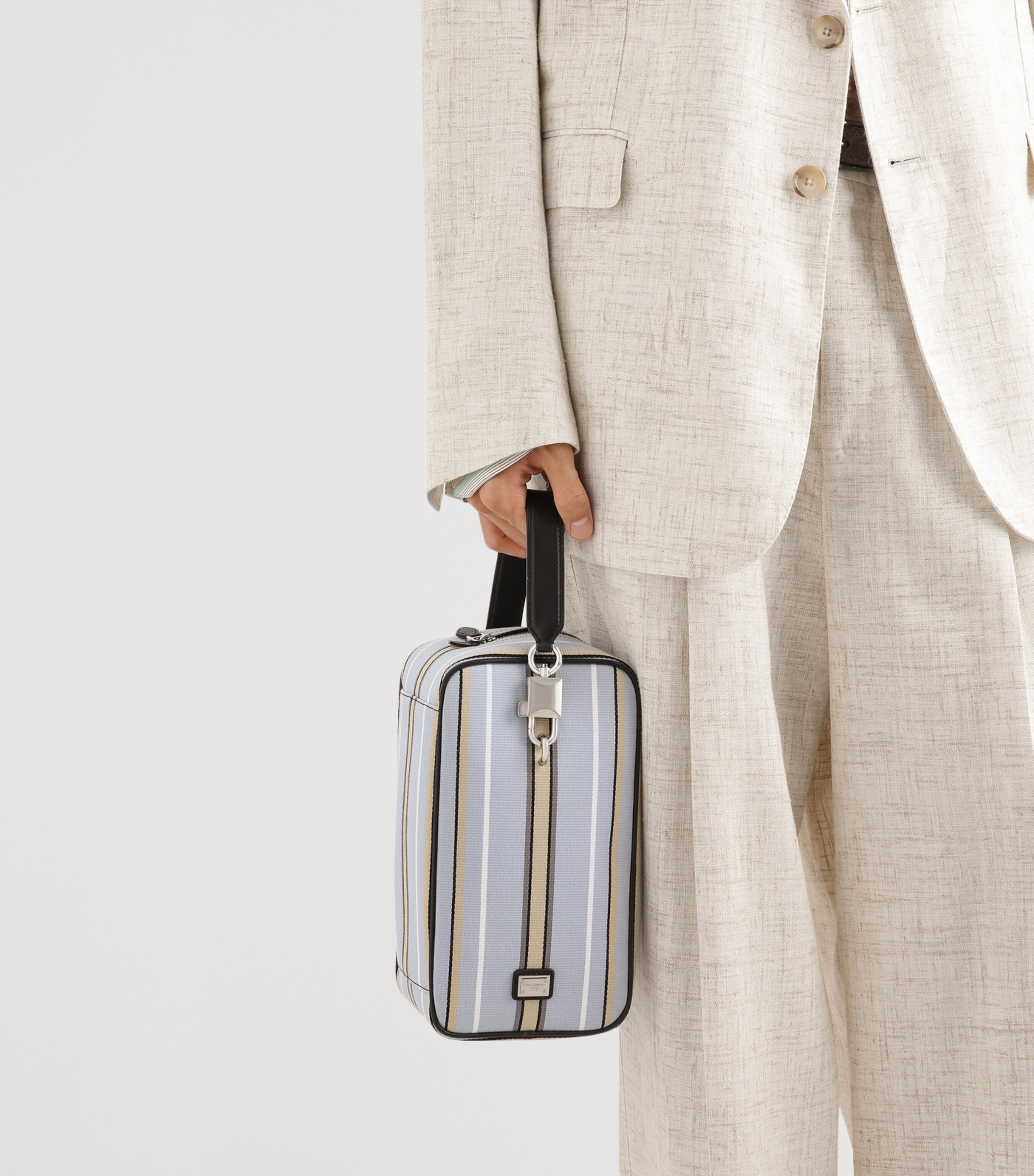 Dolce&Gabbana Striped Lock Top-Handle Bag Multicolor Azz Image 2