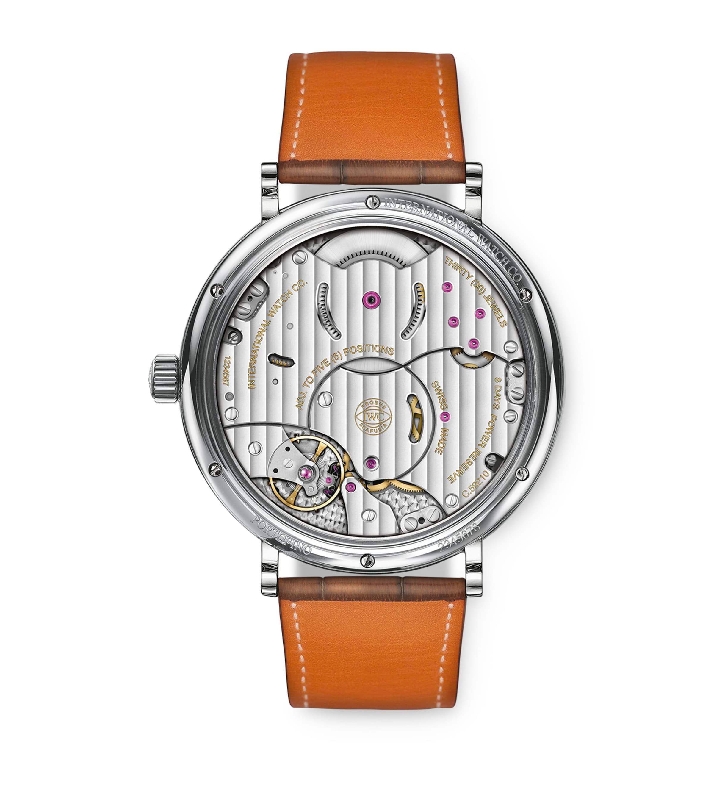 Stainless Steel Portofino Hand-Wound Watch 45mm SILVER Image 4