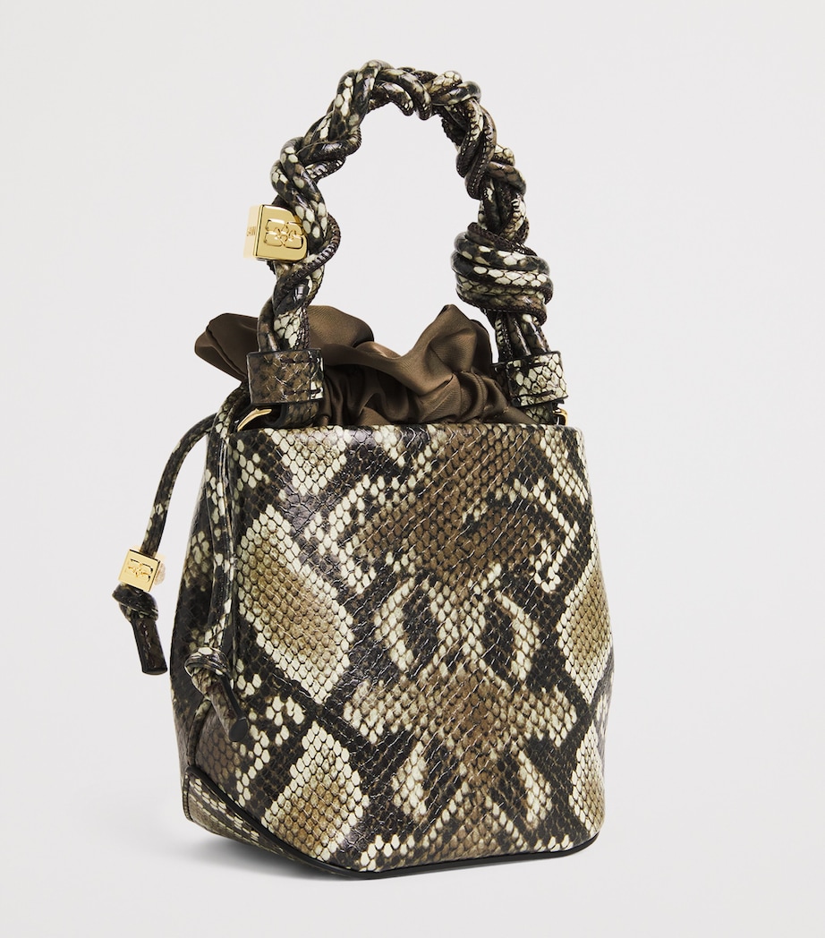 Mini Snakeskin Bou Bucket Bag 135 EGRET Image 3