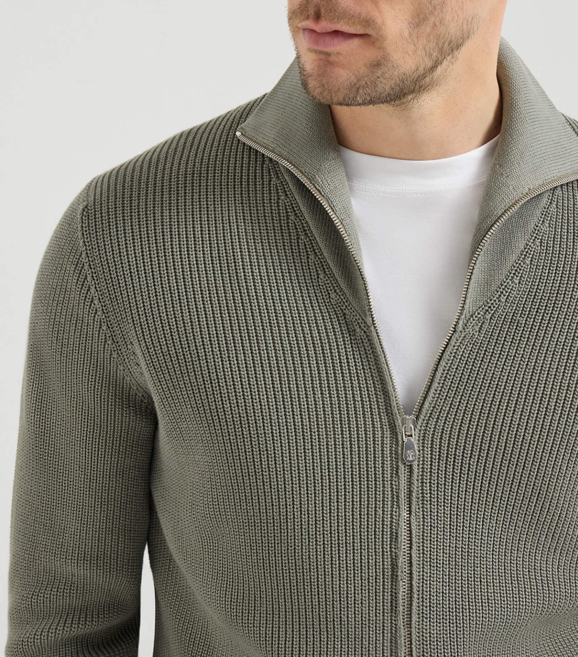 Brunello Cucinelli Mens Cotton Zip-Up Cardigan Image 5