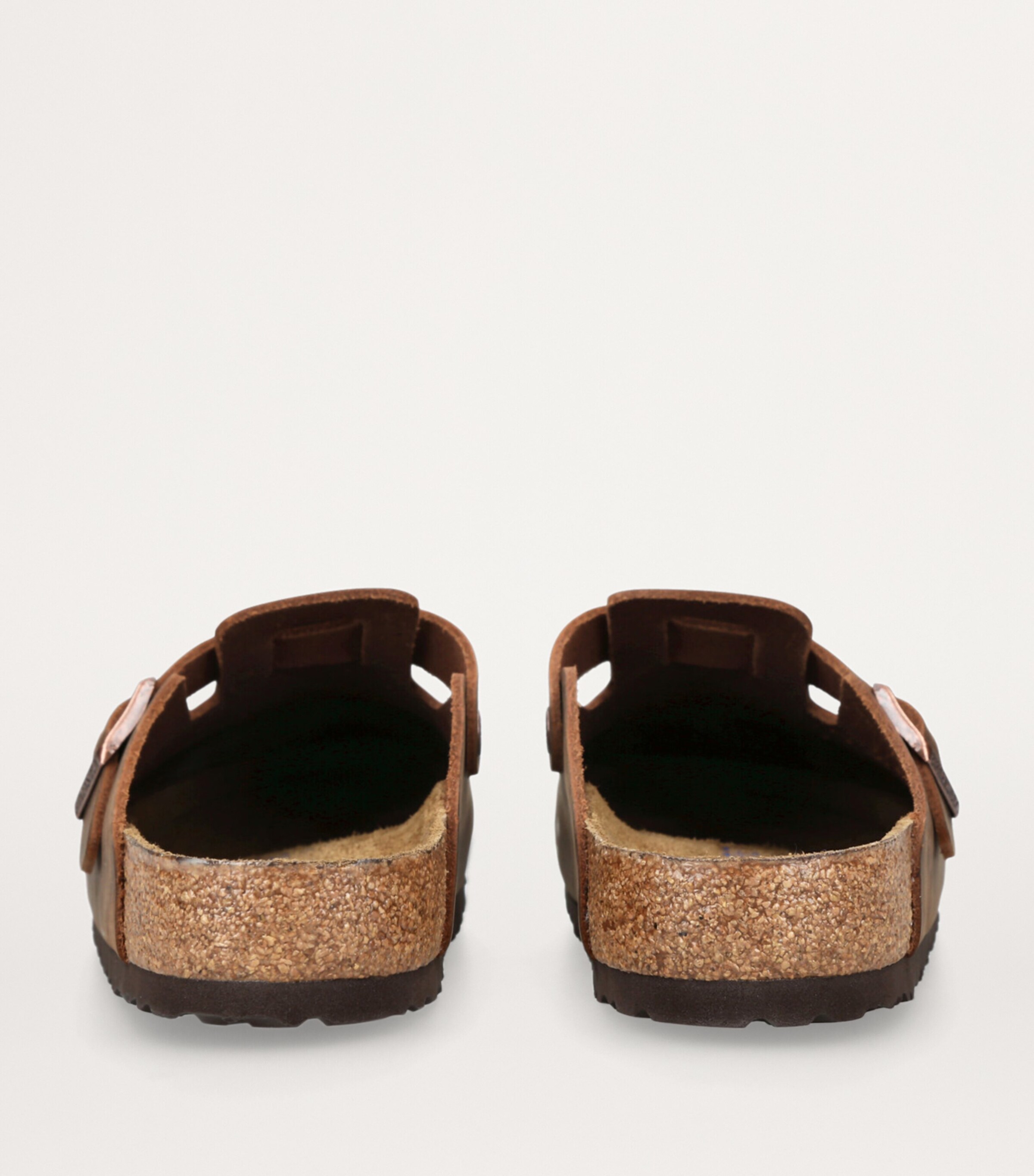 Birkenstock Oiled Leather Boston Clogs Brown Image 2