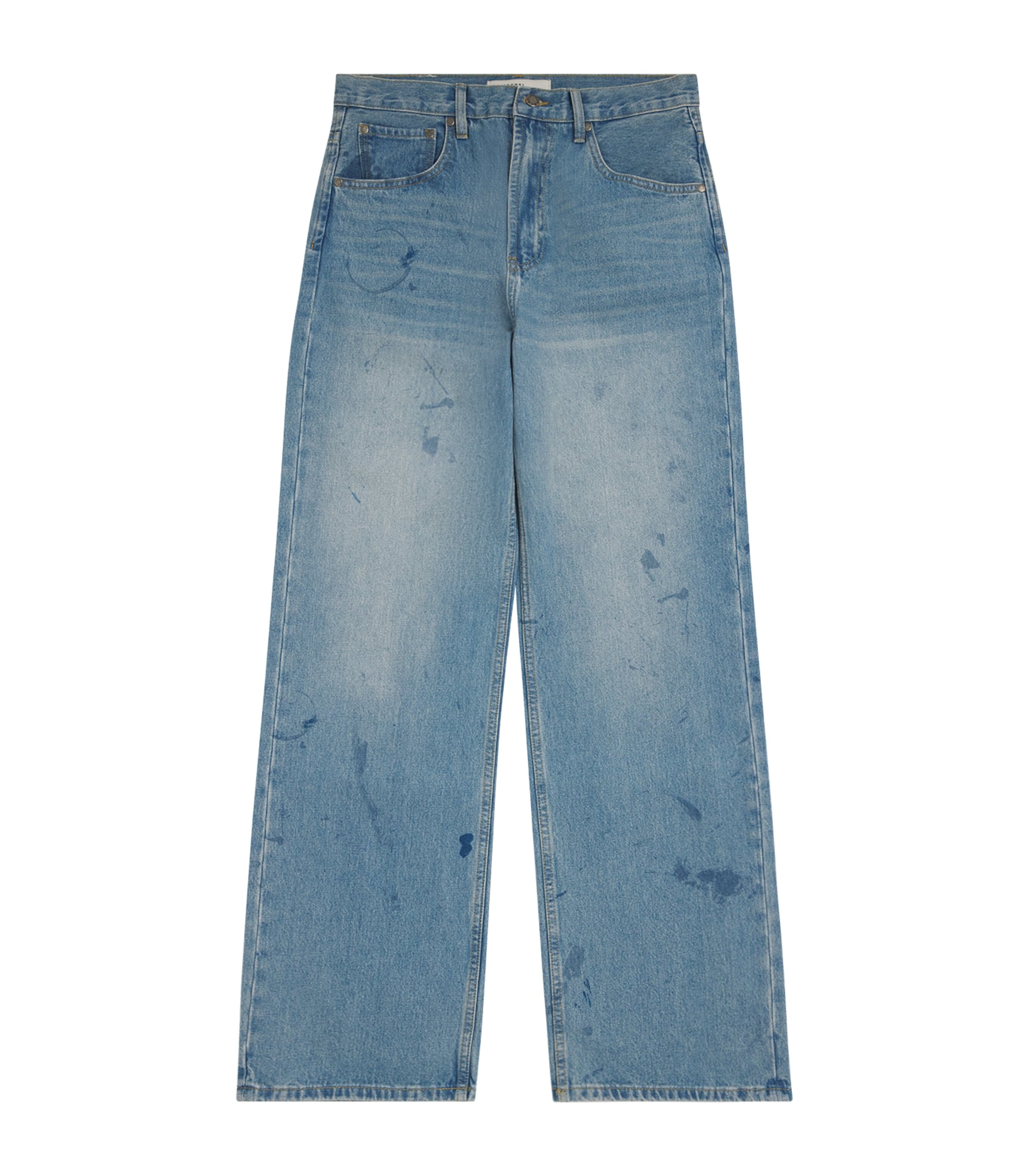 Domrebel Scuffed Bootcut Jeans In Blue