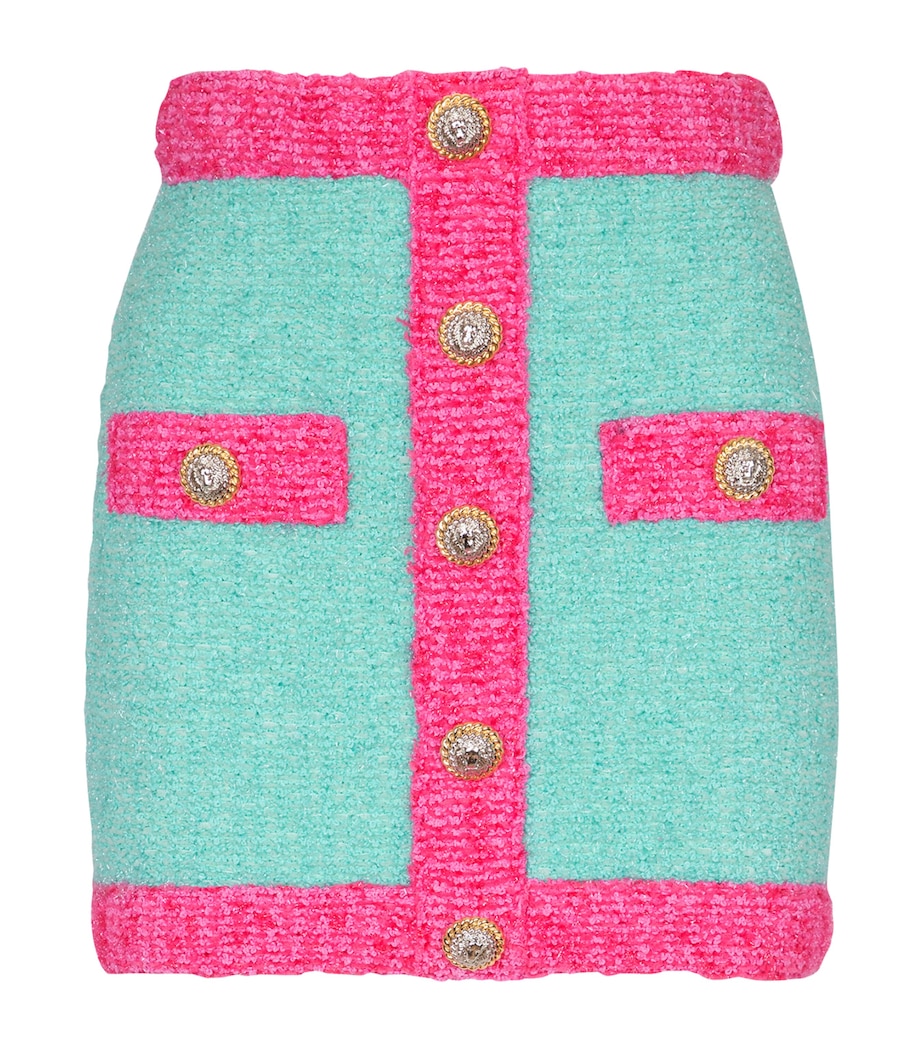 Button-Detail Mini Skirt UIH MENTHE/FUCHSIA Image 1