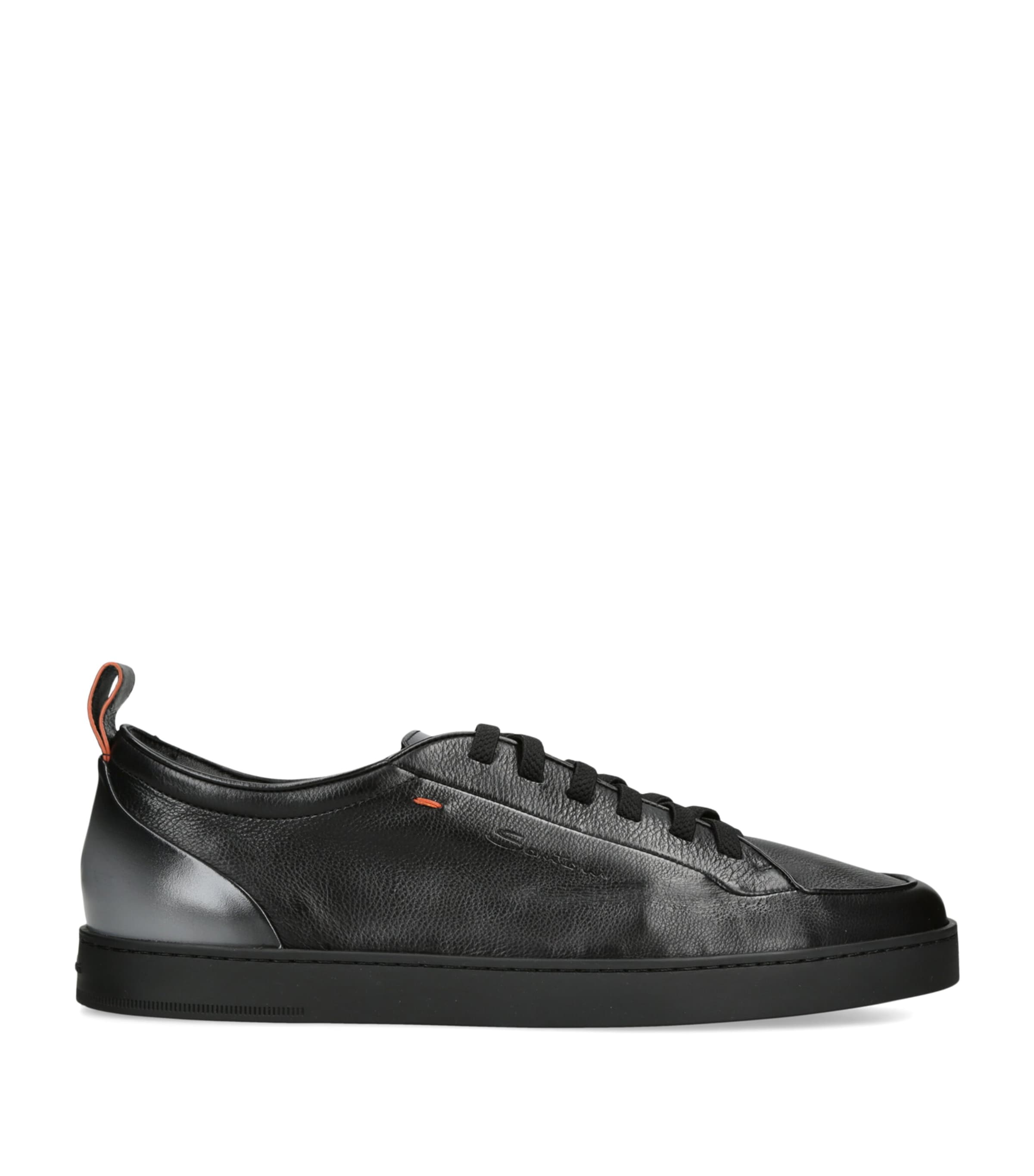 Santoni Leather Montecarlo Sneakers Black Image 1