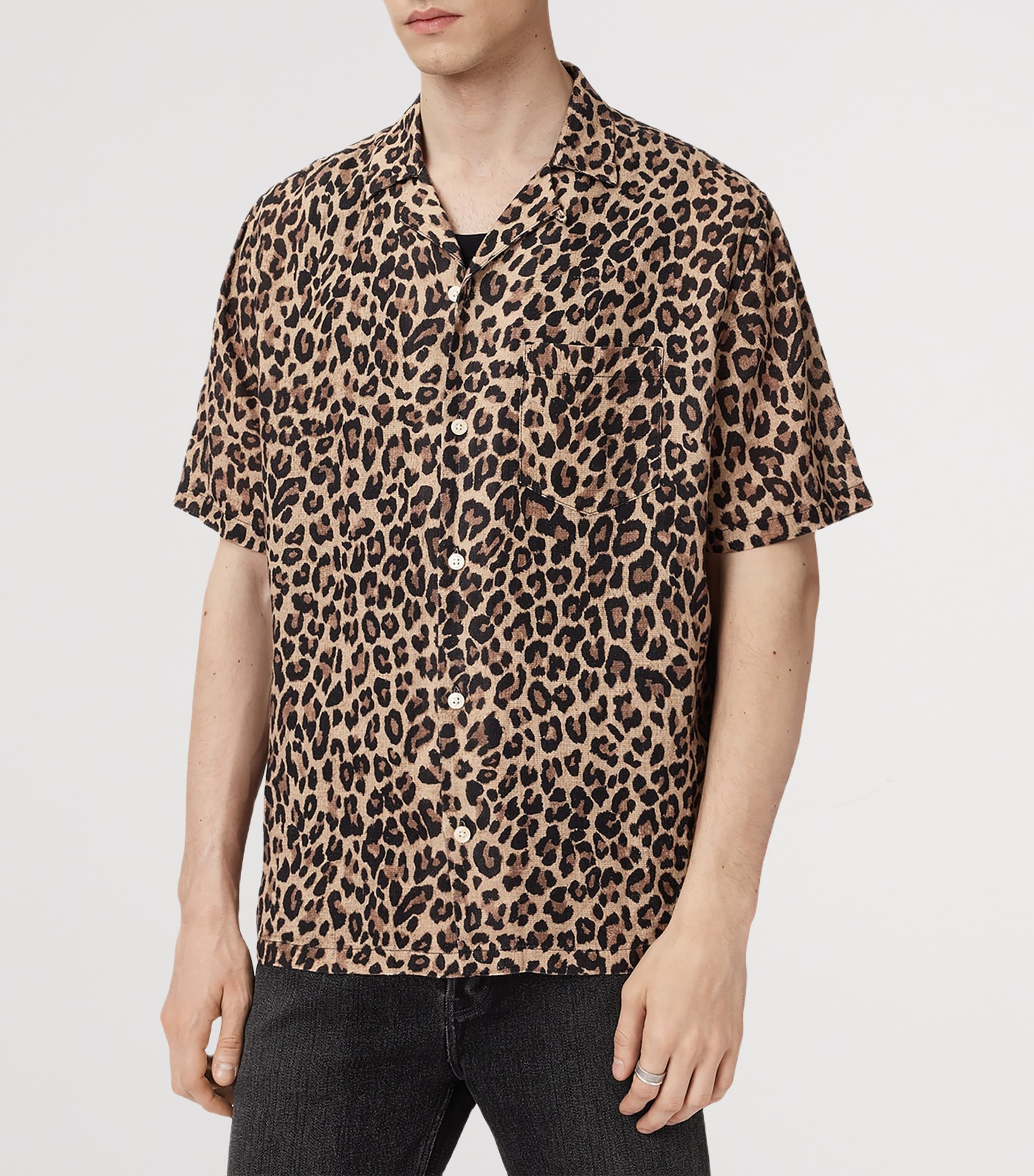 Short-Sleeve Leopardone Shirt BRONZE BROWN Image 5