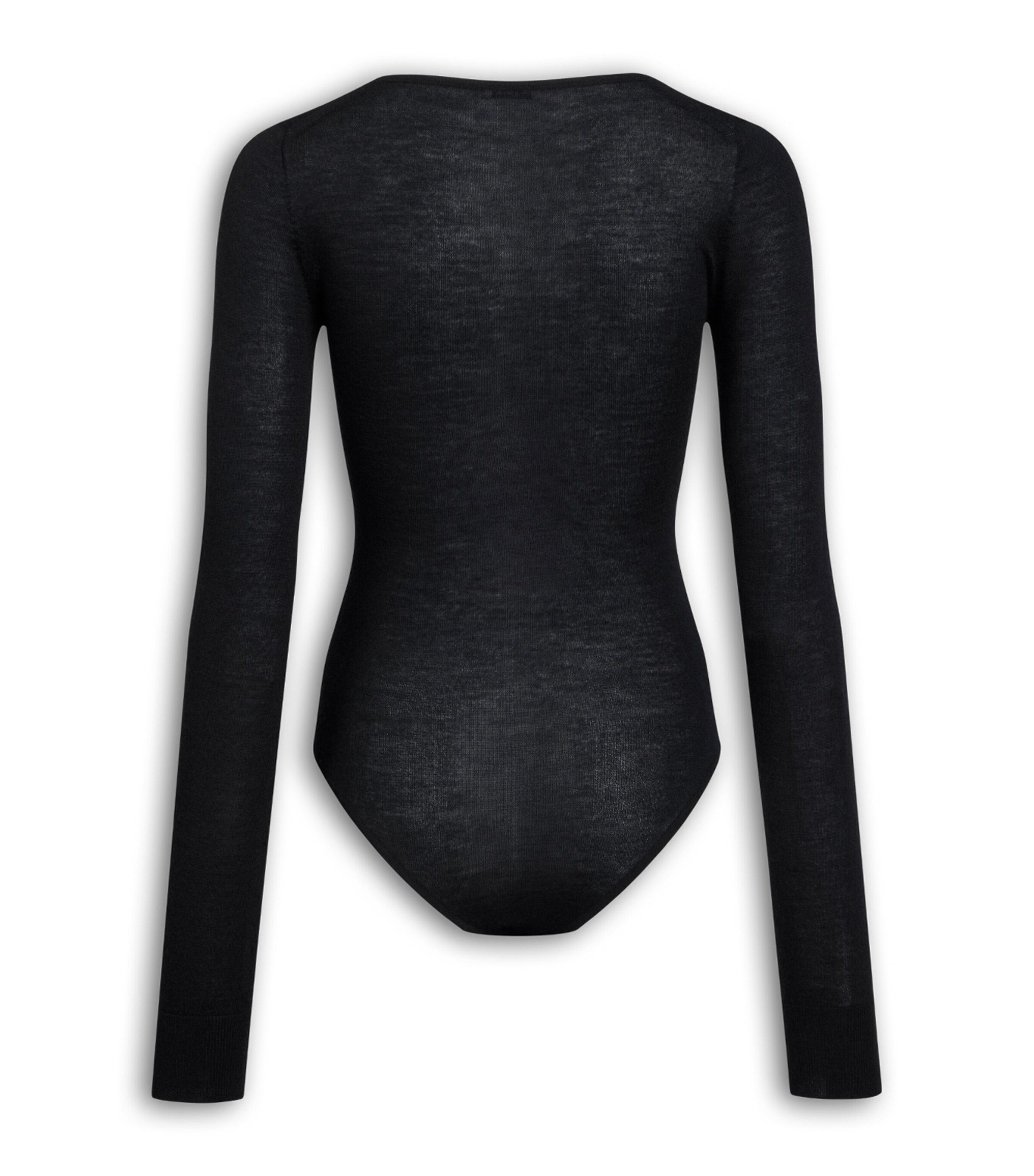 Alaïa Womens Cashmere Second-Skin Bodysuit Noir Alaia Image 2