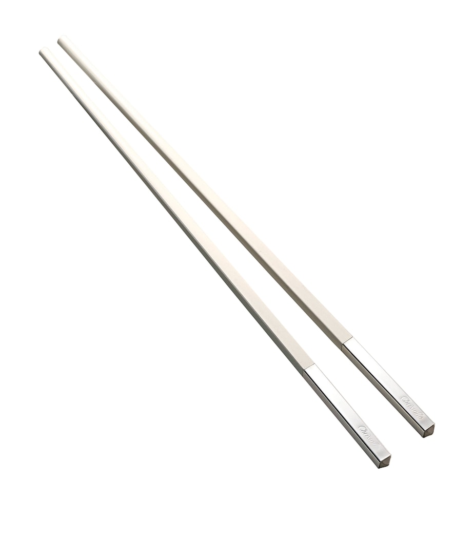 Silver-Plated Uni Chinese Chopsticks WHITE Image 2