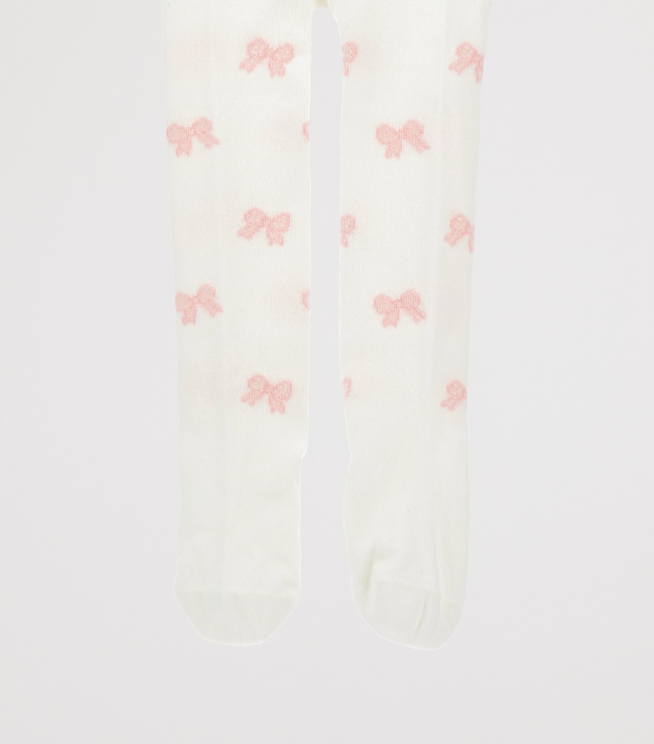 Cotton-Blend Bow Tights PANNA+FAIRYTALE Image 2