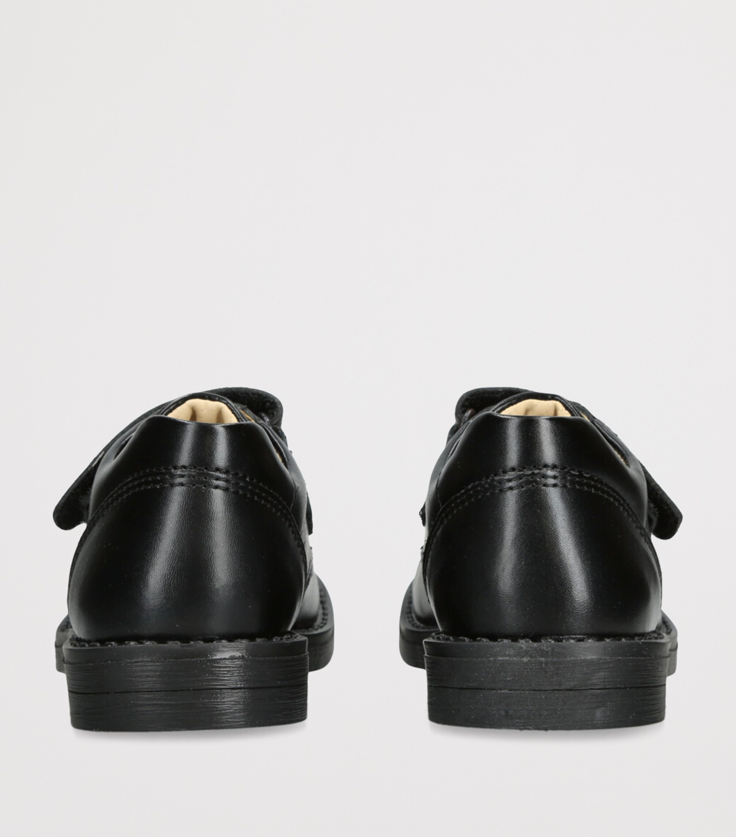 Trotters Leather George School Shoes Black Image 2