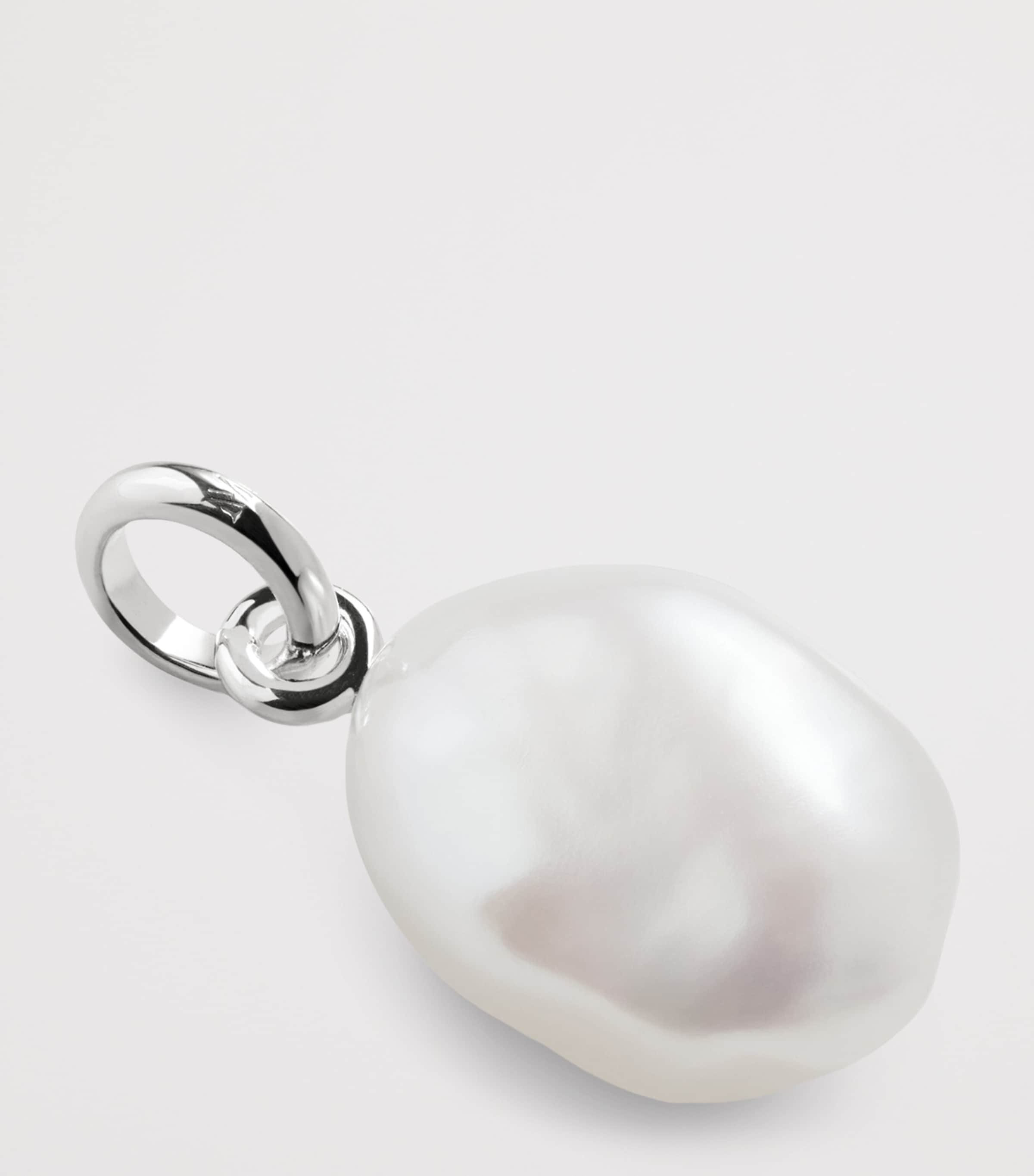 Sterling Silver and Baroque Pearl Pendant STERLING SILVER Image 2