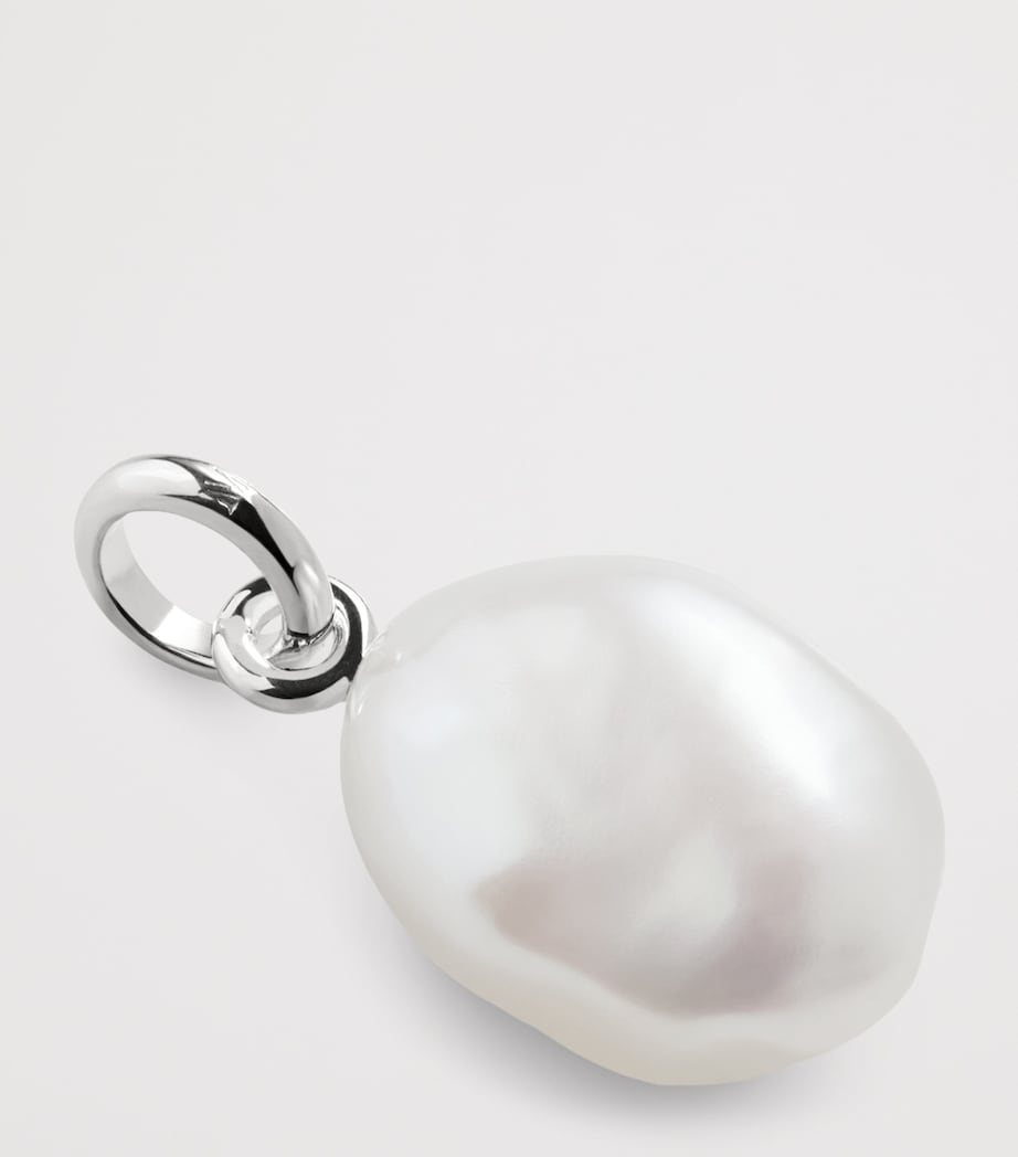 Sterling Silver and Baroque Pearl Pendant STERLING SILVER Image 2