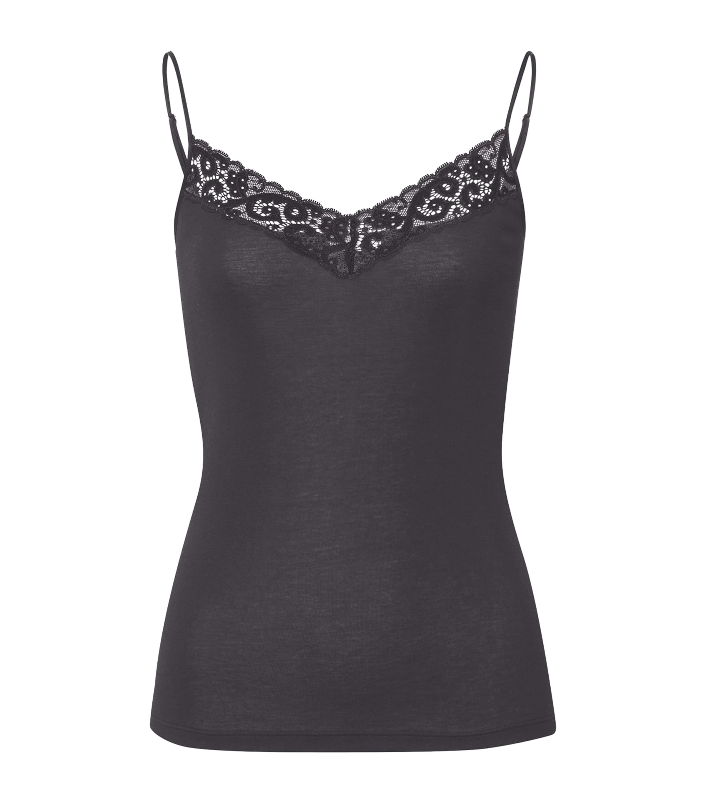 Hanro Mercerised Cotton Moments Camisole | Women Clothing | Tops | Camis & Tanks | Loungewear | Lounge Bottoms | Designers | Hanro | Nightwear