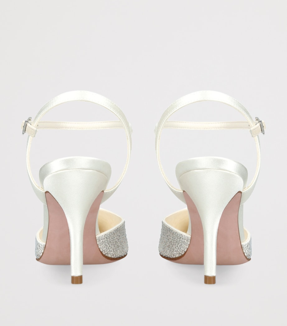 Satin Embellished Karla Pumps 85 CREAM COMB Image 2