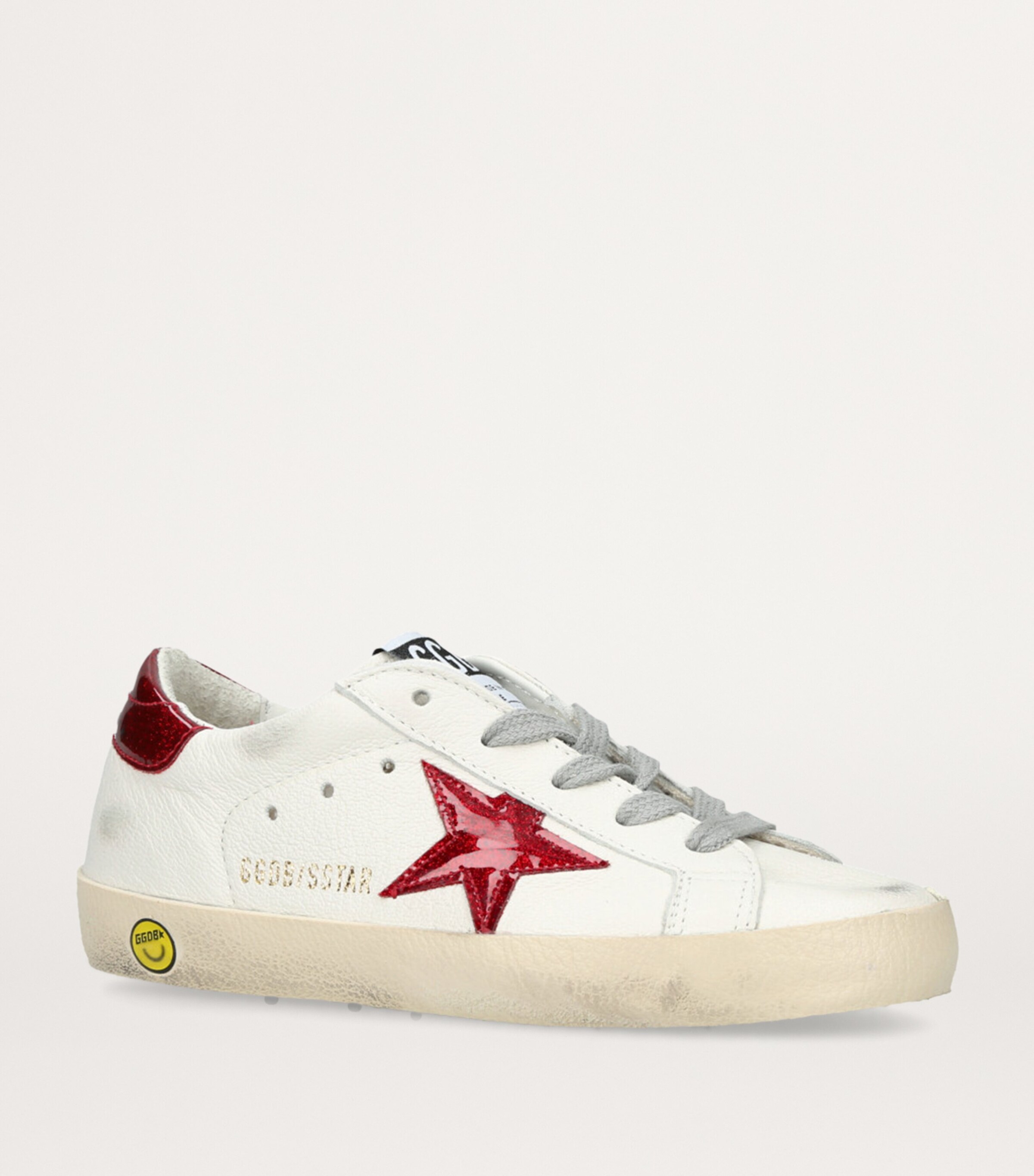 Leather Super-Star Sneakers WHITE/RED Image 3