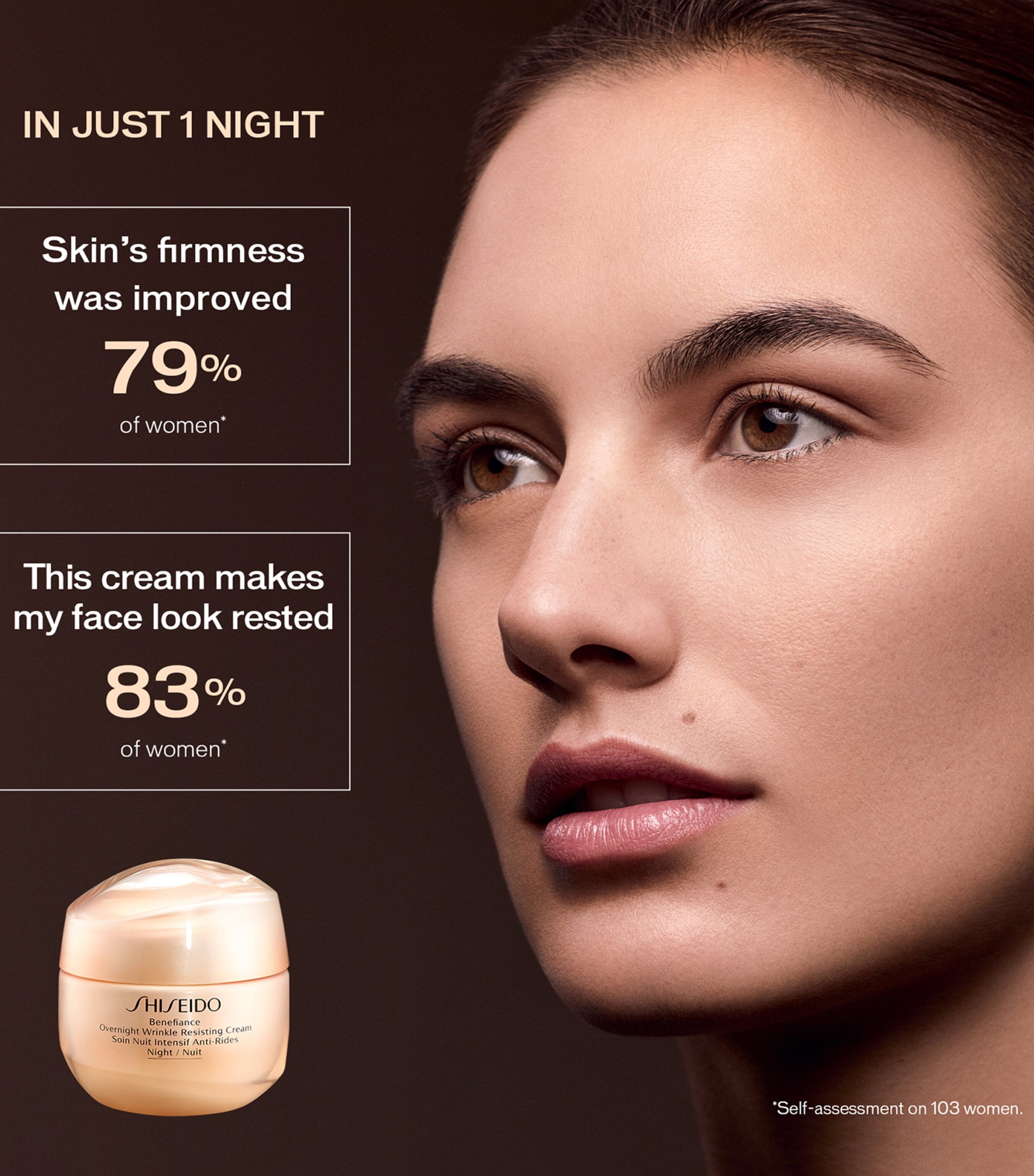 Benefiance Overnight Wrinkle Resisting Cream (50ml) NO COLOUR Image 2