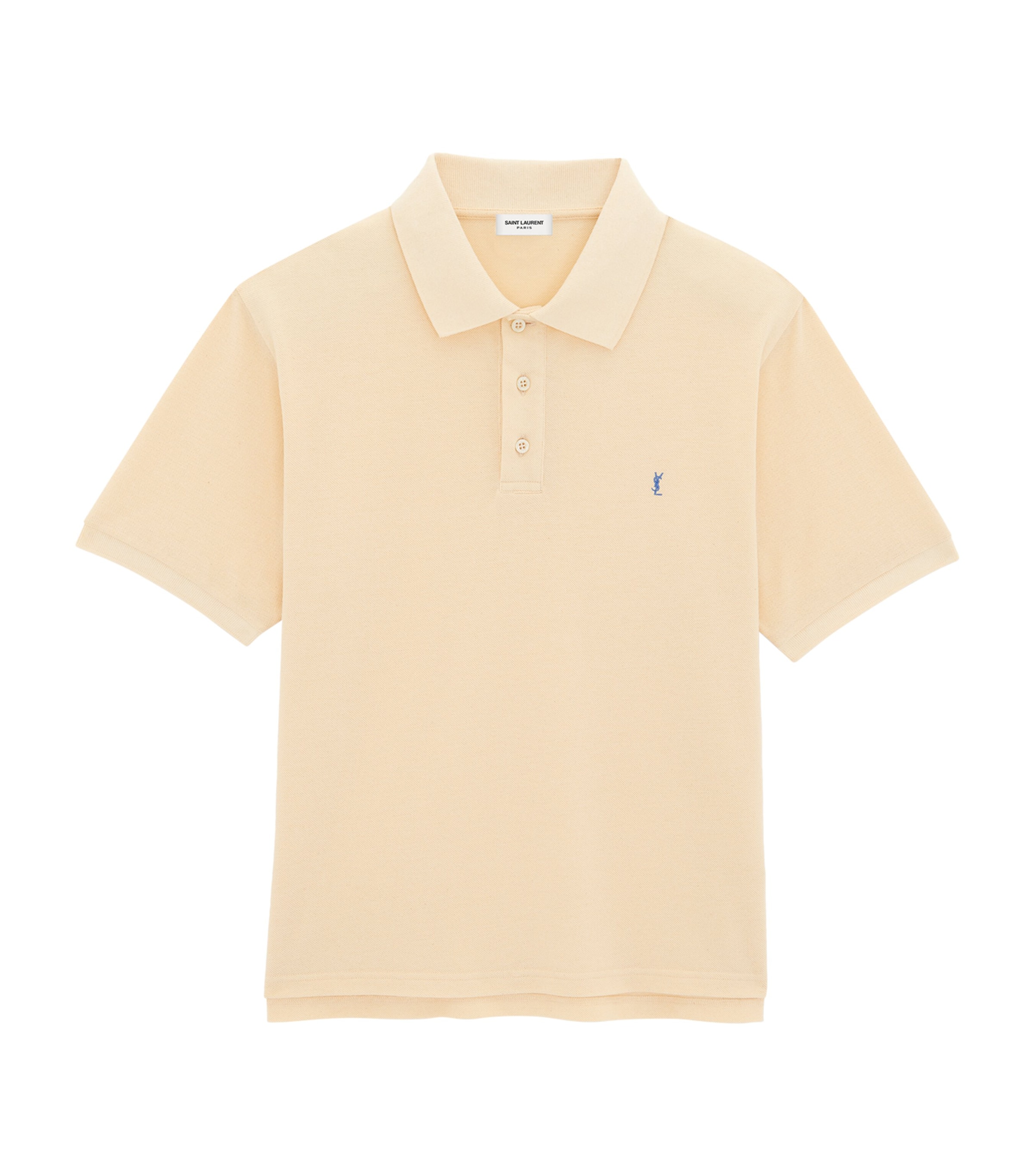 Saint Laurent Cassandre Polo Shirt In Yellow