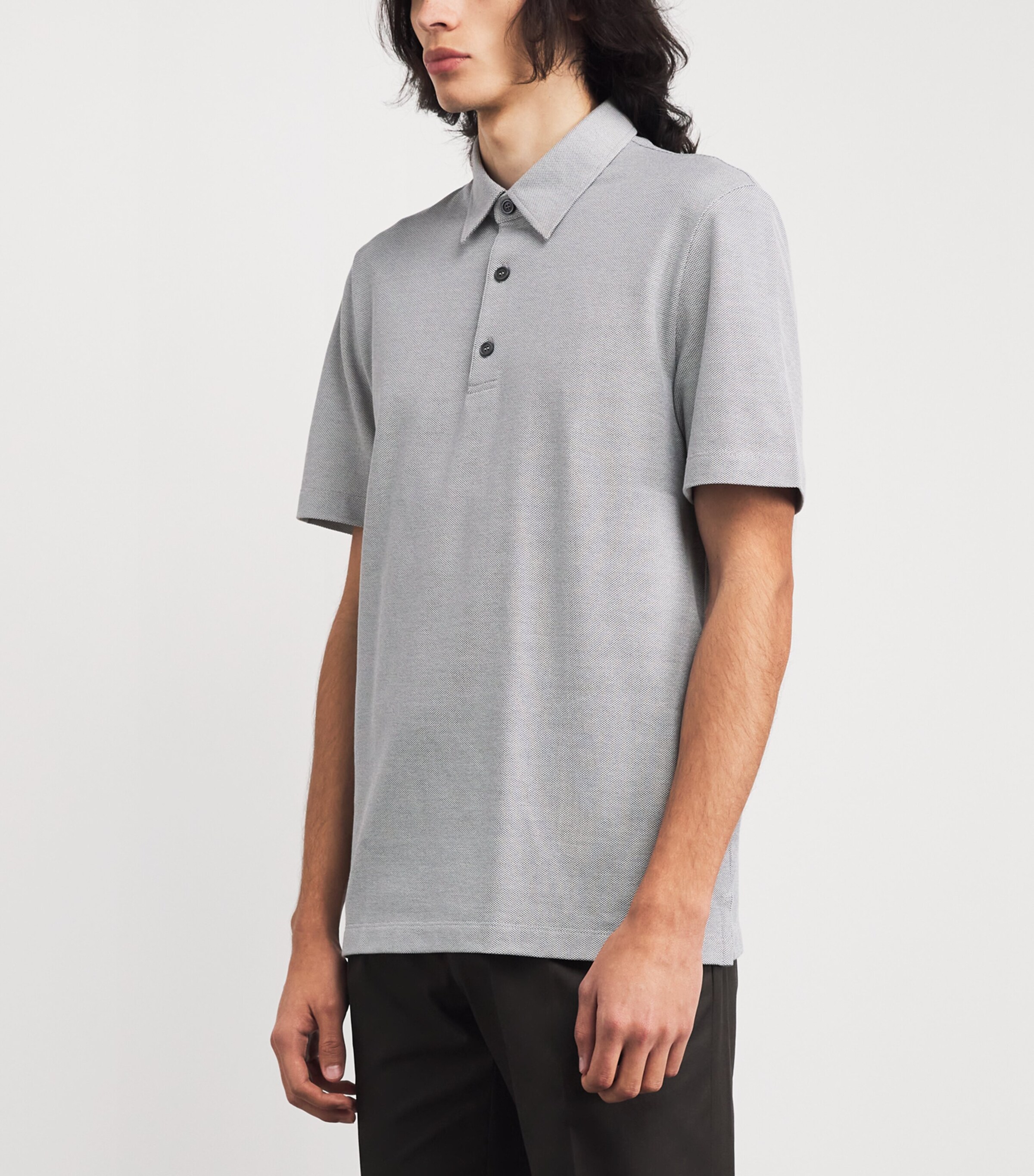 Brioni Mens Cotton Piqué Polo Shirt Image 4