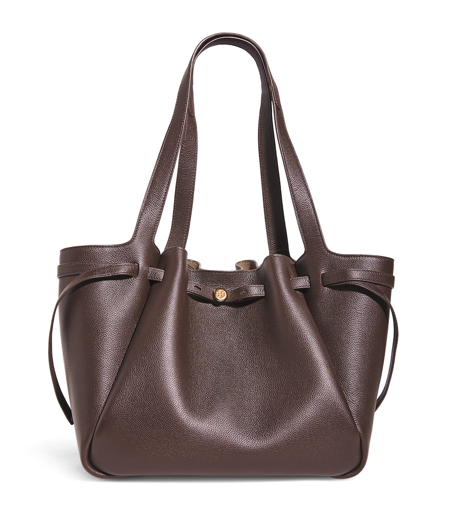 Leather Romy Tote Bag DEEP BROWN Image 1